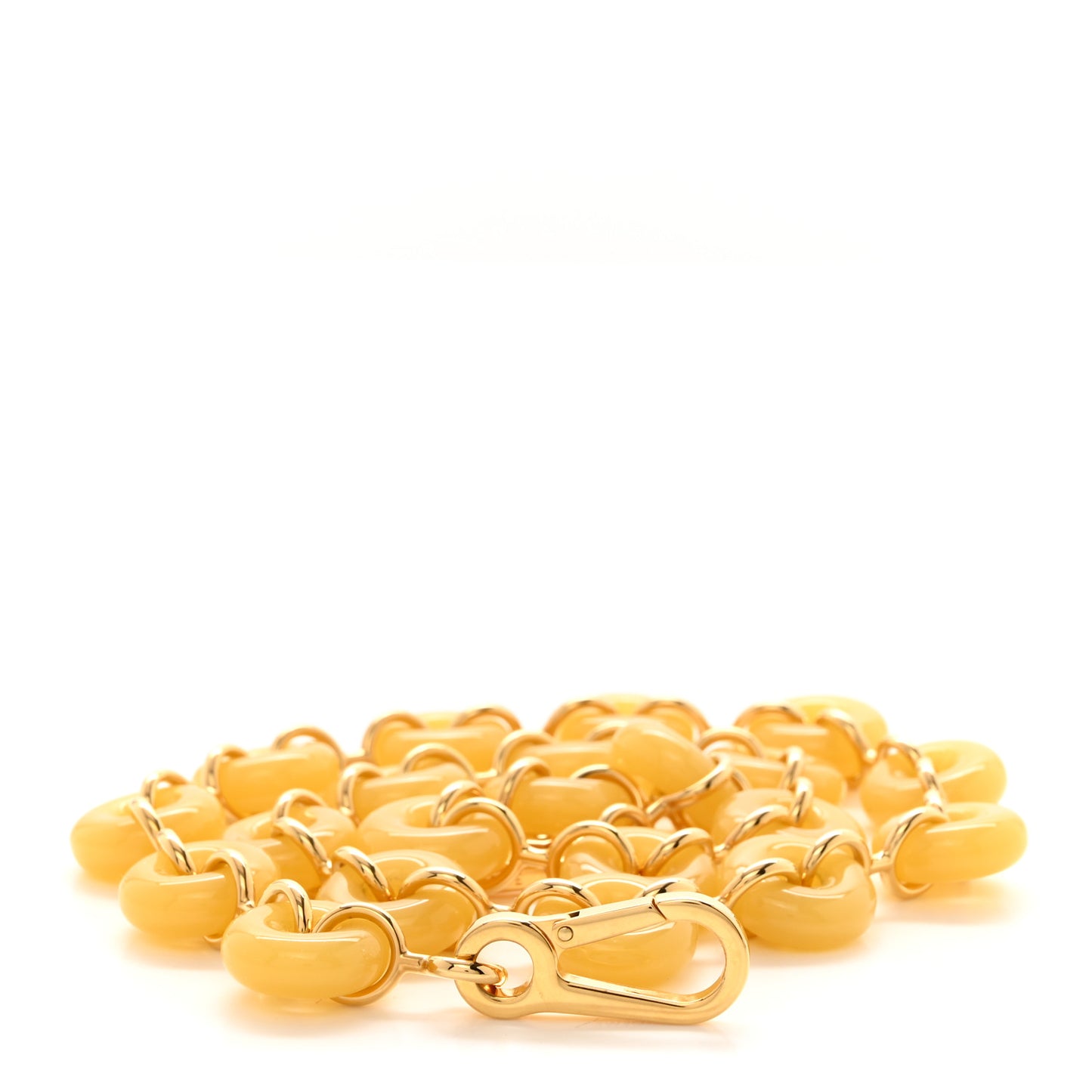 Brass Acetate Donut Chain Shoulder Strap Sugar Yellow