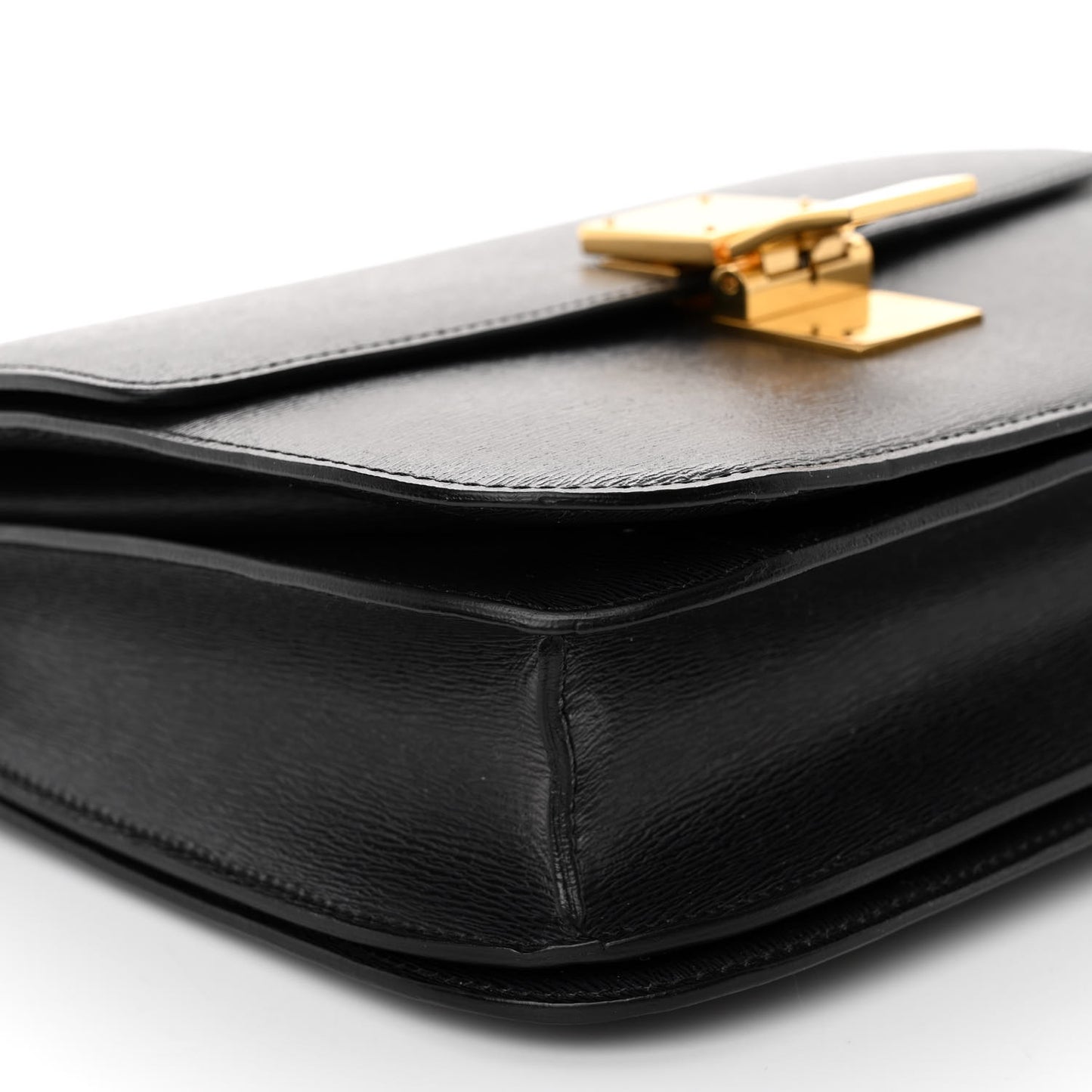 Liege Calfskin Medium Classic Box Flap Bag Black