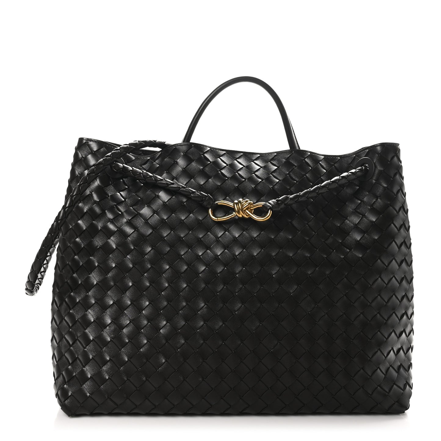 Nappa Intrecciato Large Andiamo Shoulder Bag Fondant