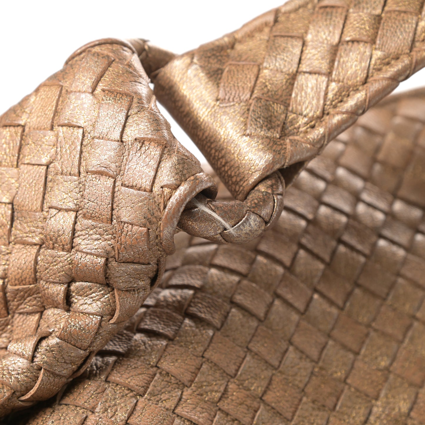 Chevre Intrecciato Sloane Hobo Ottone