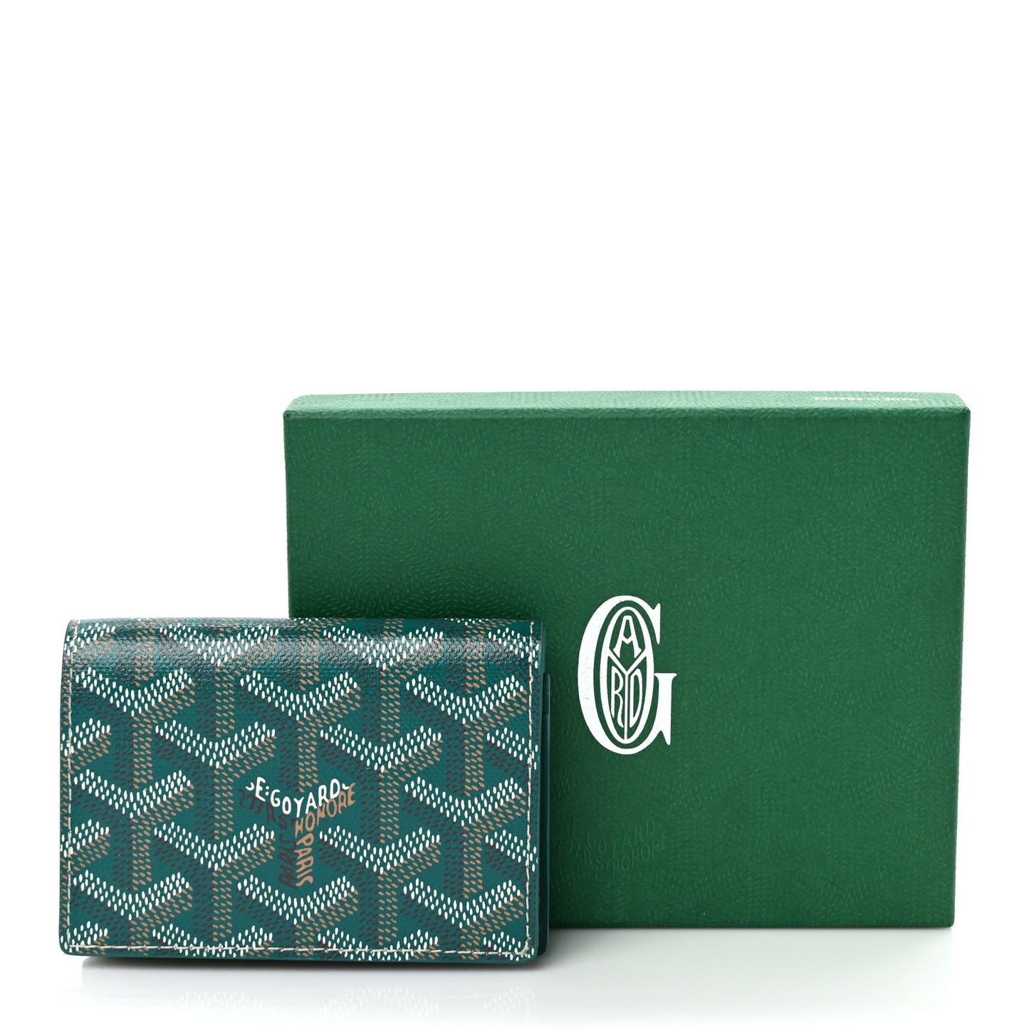 Goyardine Business Card Holder Green