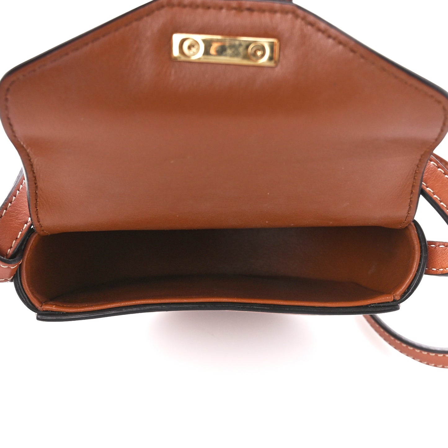 Smooth Calfskin Triomphe Mini Besace Crossbody Tan