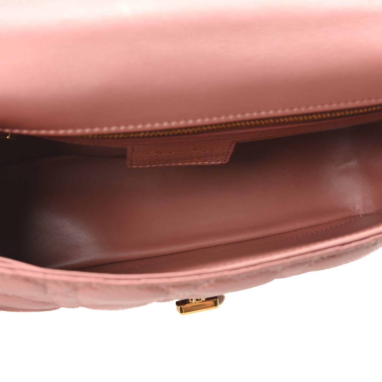 Calfskin Cannage Medium Caro Bag Rust
