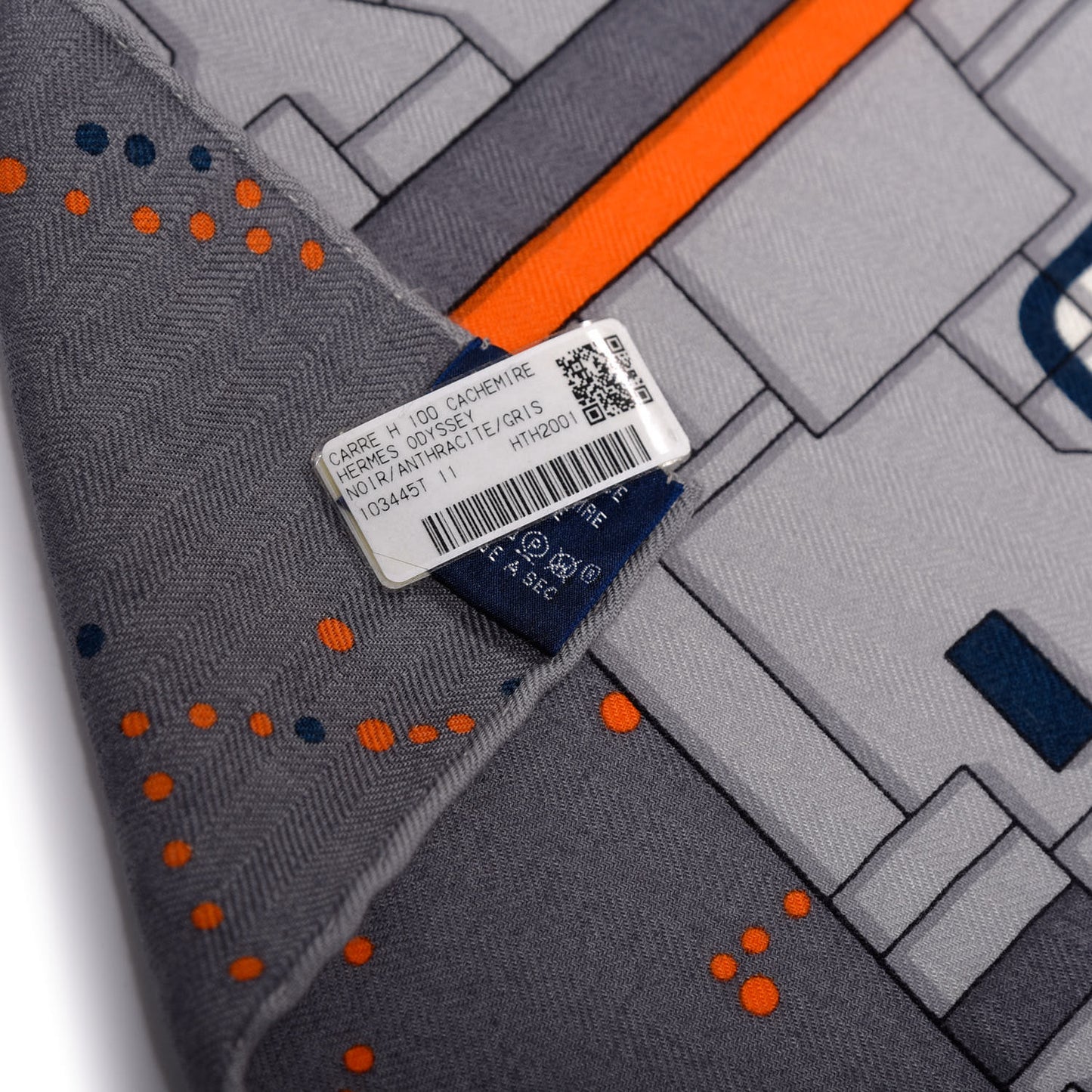 Silk Cashmere Odyssey Scarf 100 Black Anthracite Gris