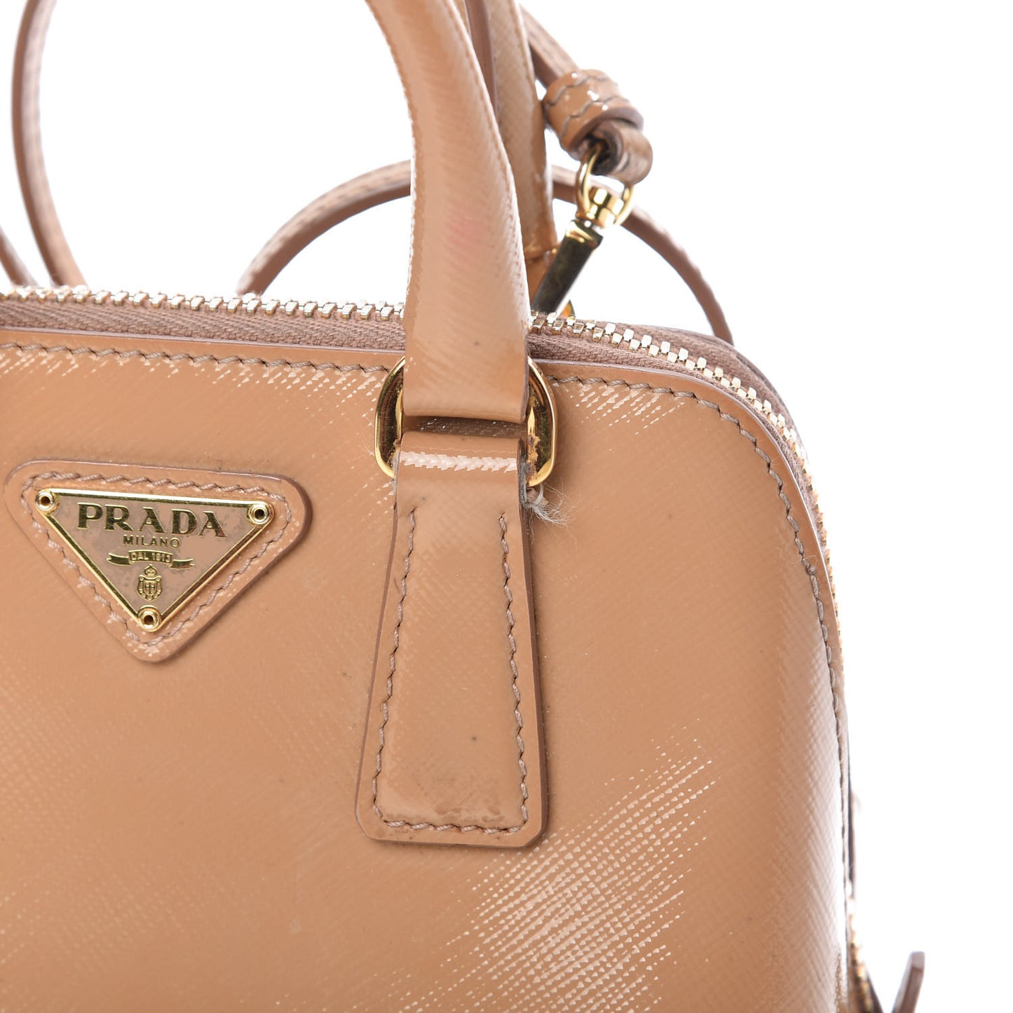 Saffiano Vernice Mini Promenade Tote Noisette
