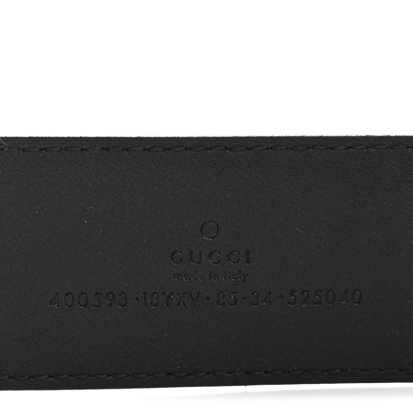 Azalea Calfskin Enamel Monochrome Double G 40mm Belt 85 34 Black