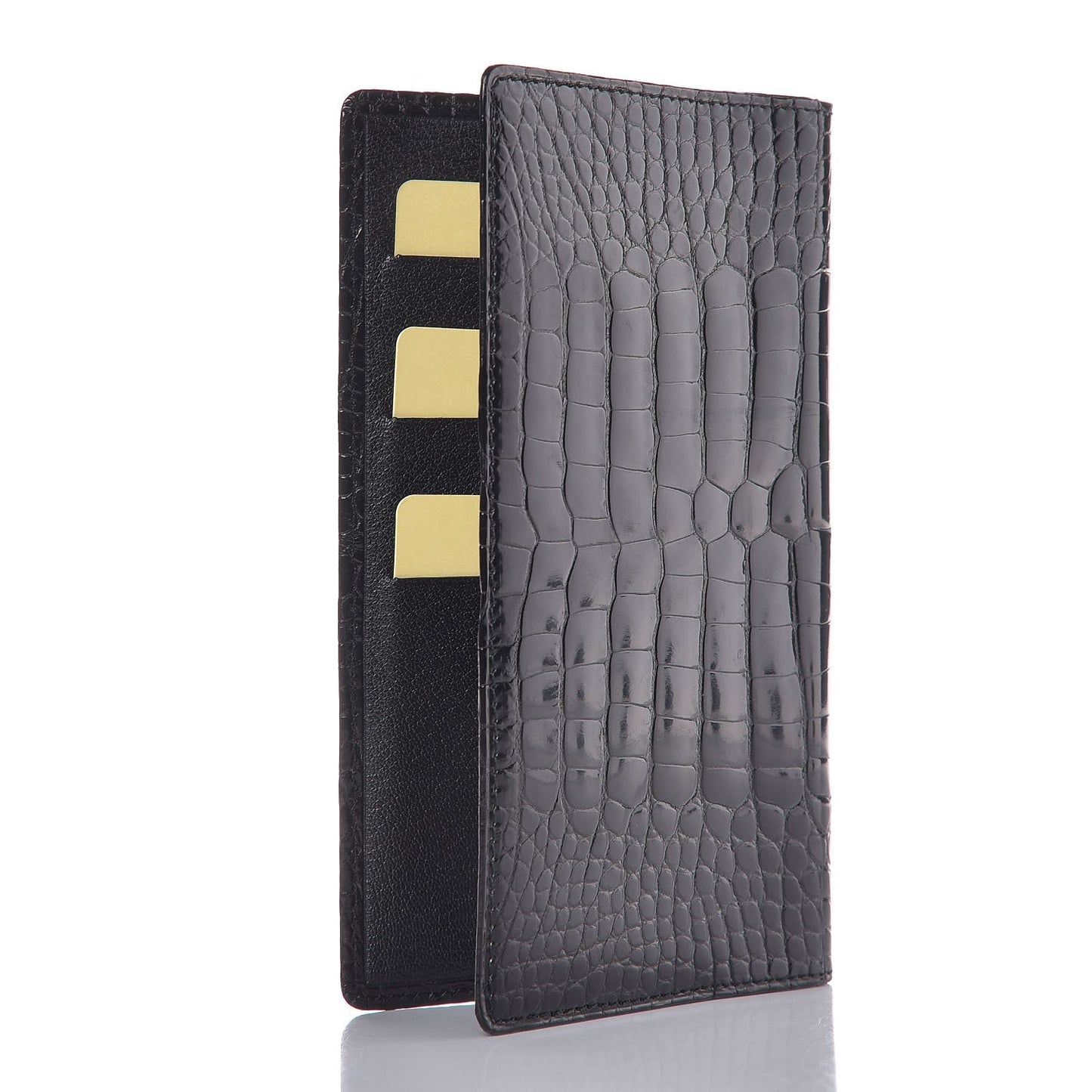 Alligator Checkbook Wallet Black