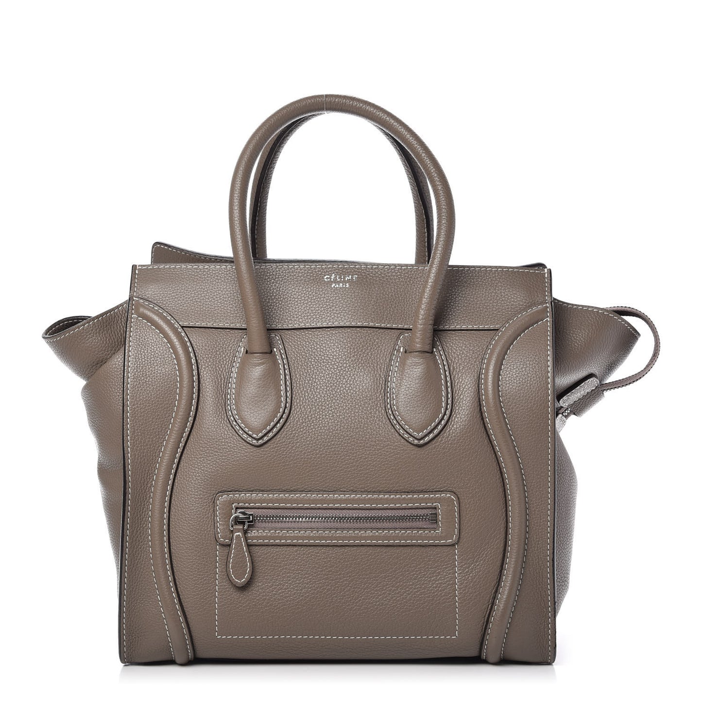 Drummed Calfskin Mini Luggage Souris