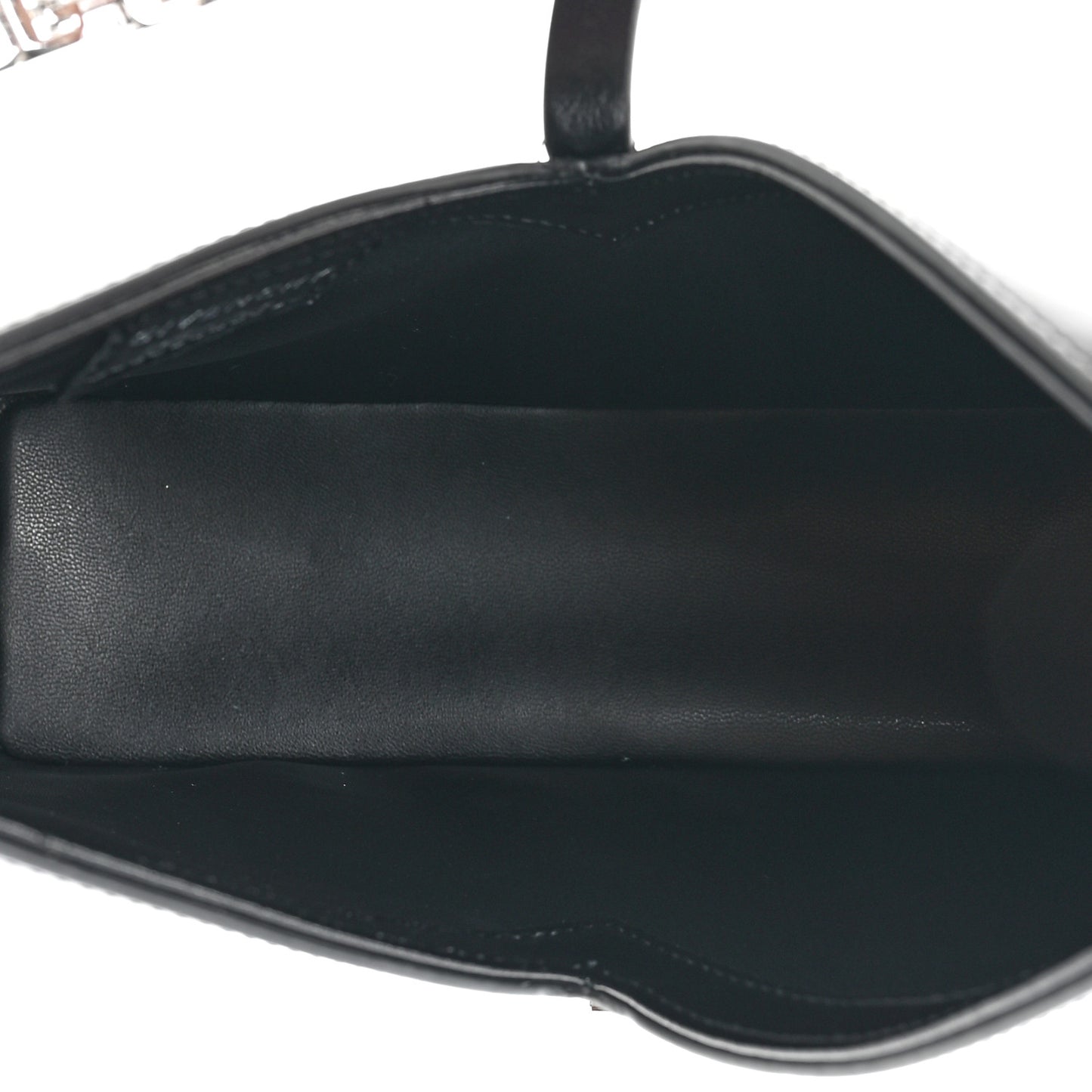 Box Calfskin Mini Cut Out Shoulder Bag Black