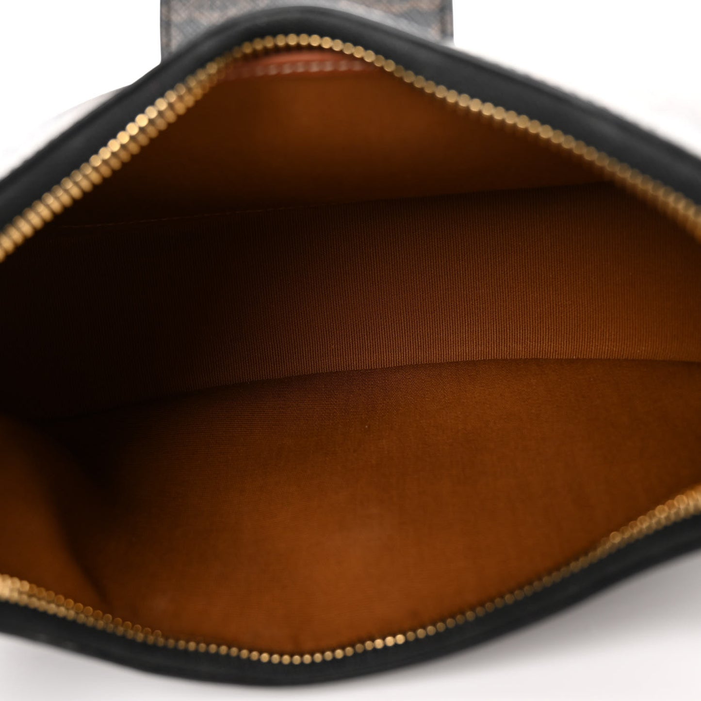 Triomphe Canvas Calfskin Medium Strap Ava Triomphe Shoulder Bag Tan