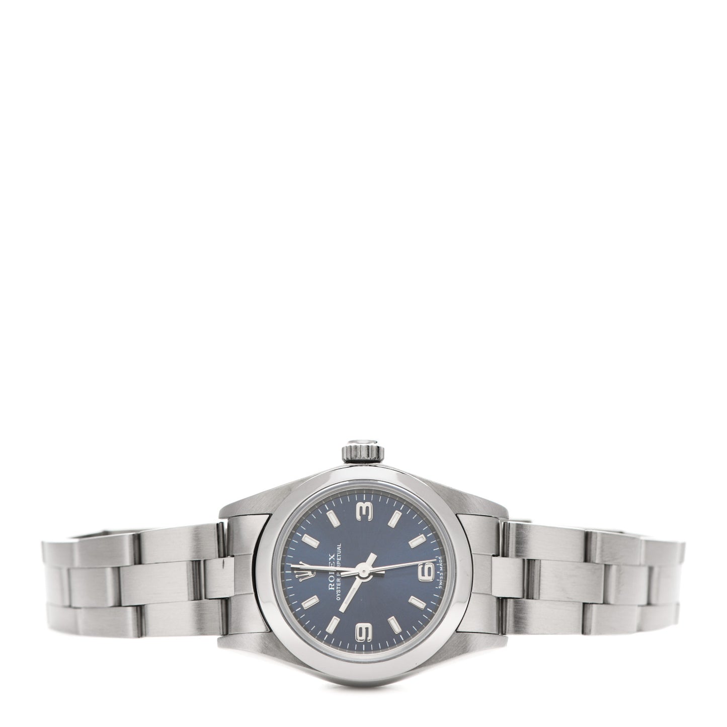 Stainless Steel 24mm Oyster Perpetual Watch Blue 76080