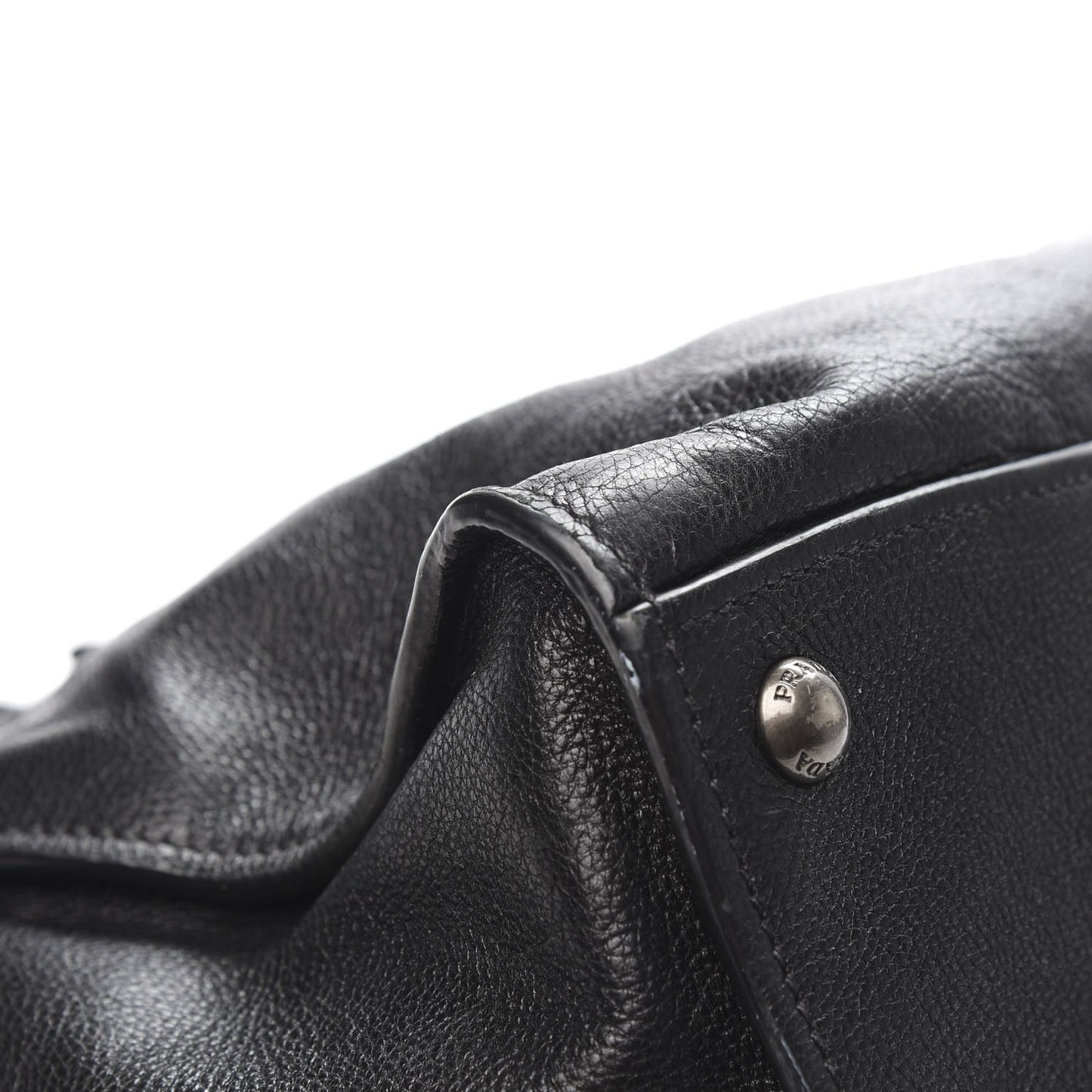 Glace Calf Twin Pocket Tote Black