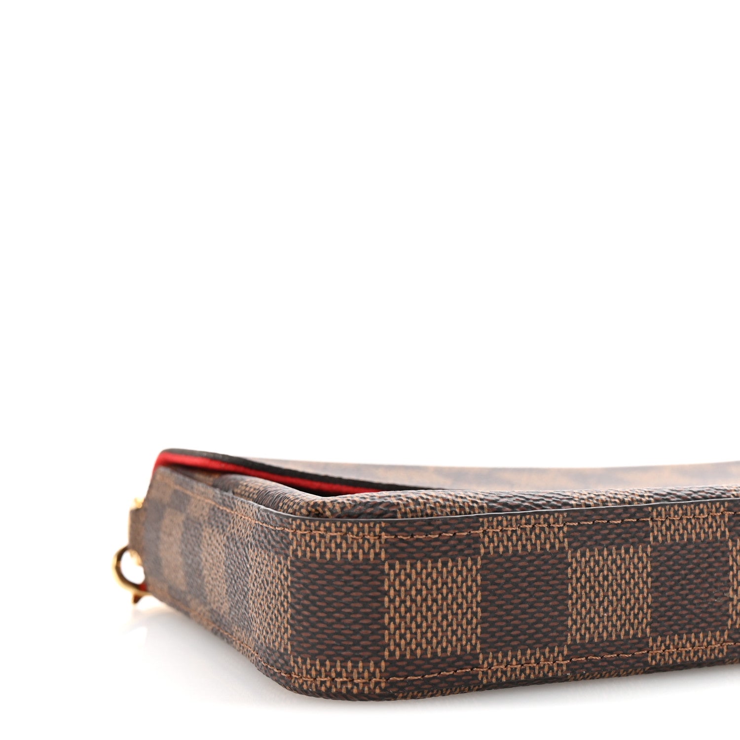 Louis Vuitton Damier Ebene Pochette Felicie Chain Wallet 8 of 9