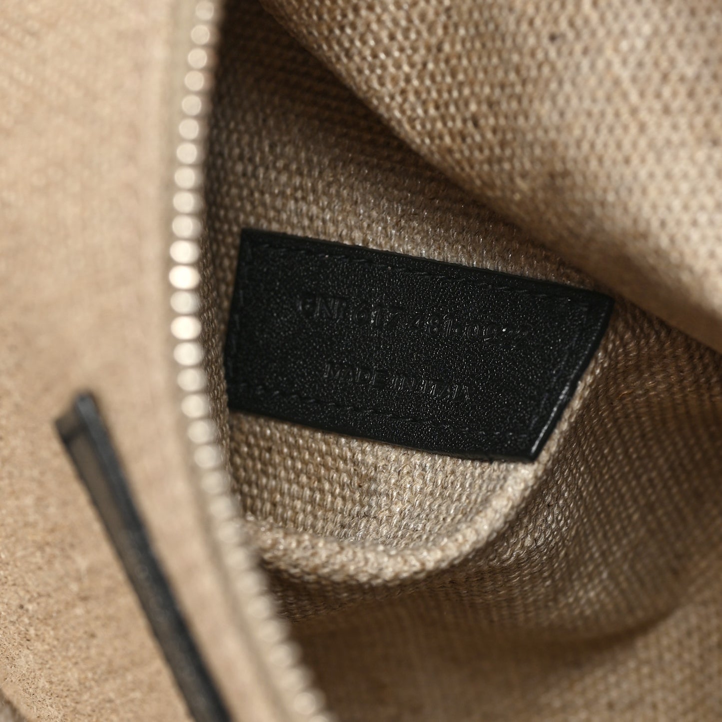 Linen Calfskin Small Rive Gauche Tote Greggio Natural