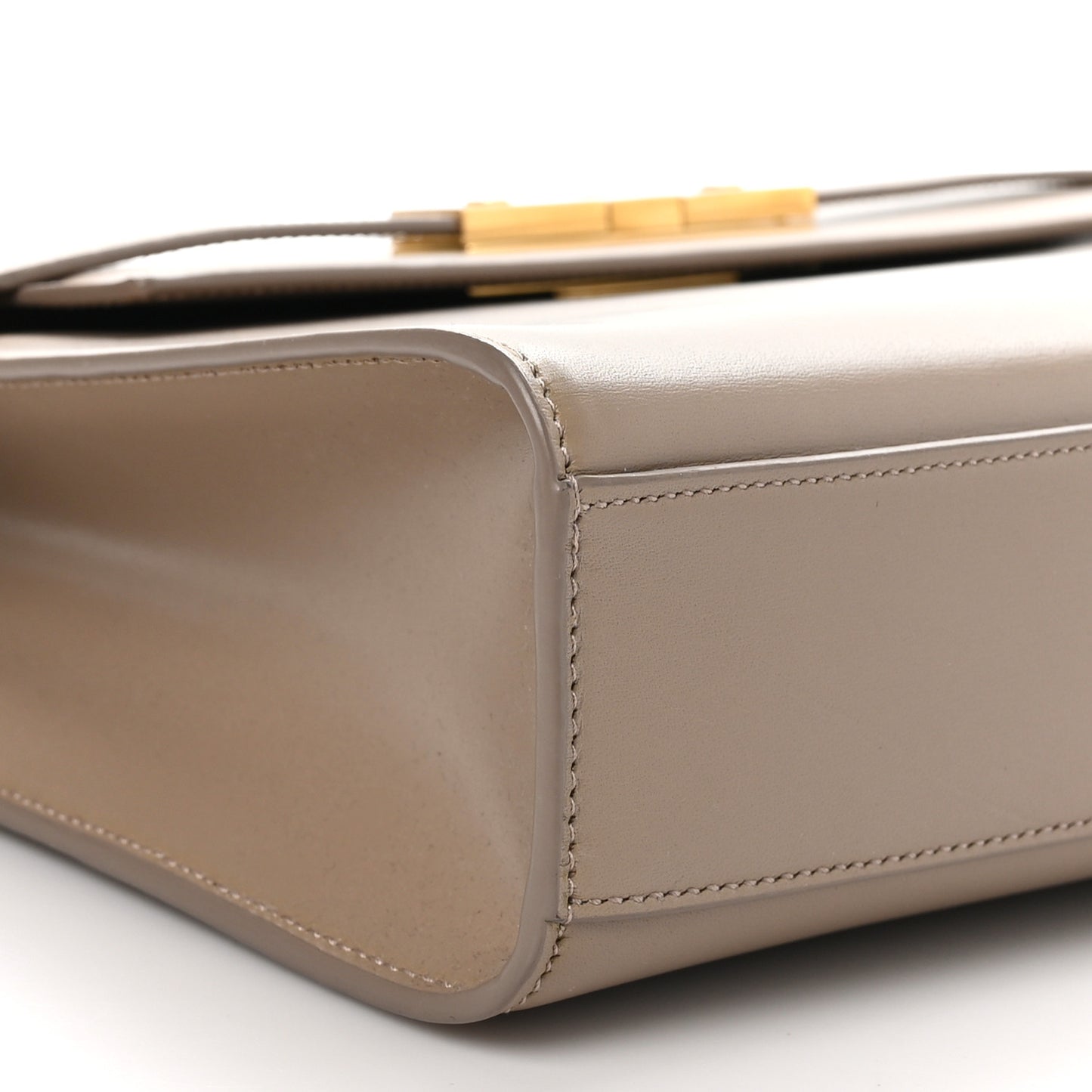 Smooth Calfskin Manhattan Shoulder Bag Dusty Grey