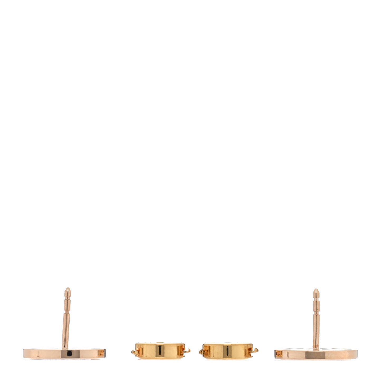 18K Rose Gold Diamond Chaine d'Ancre Divine Stud Earrings