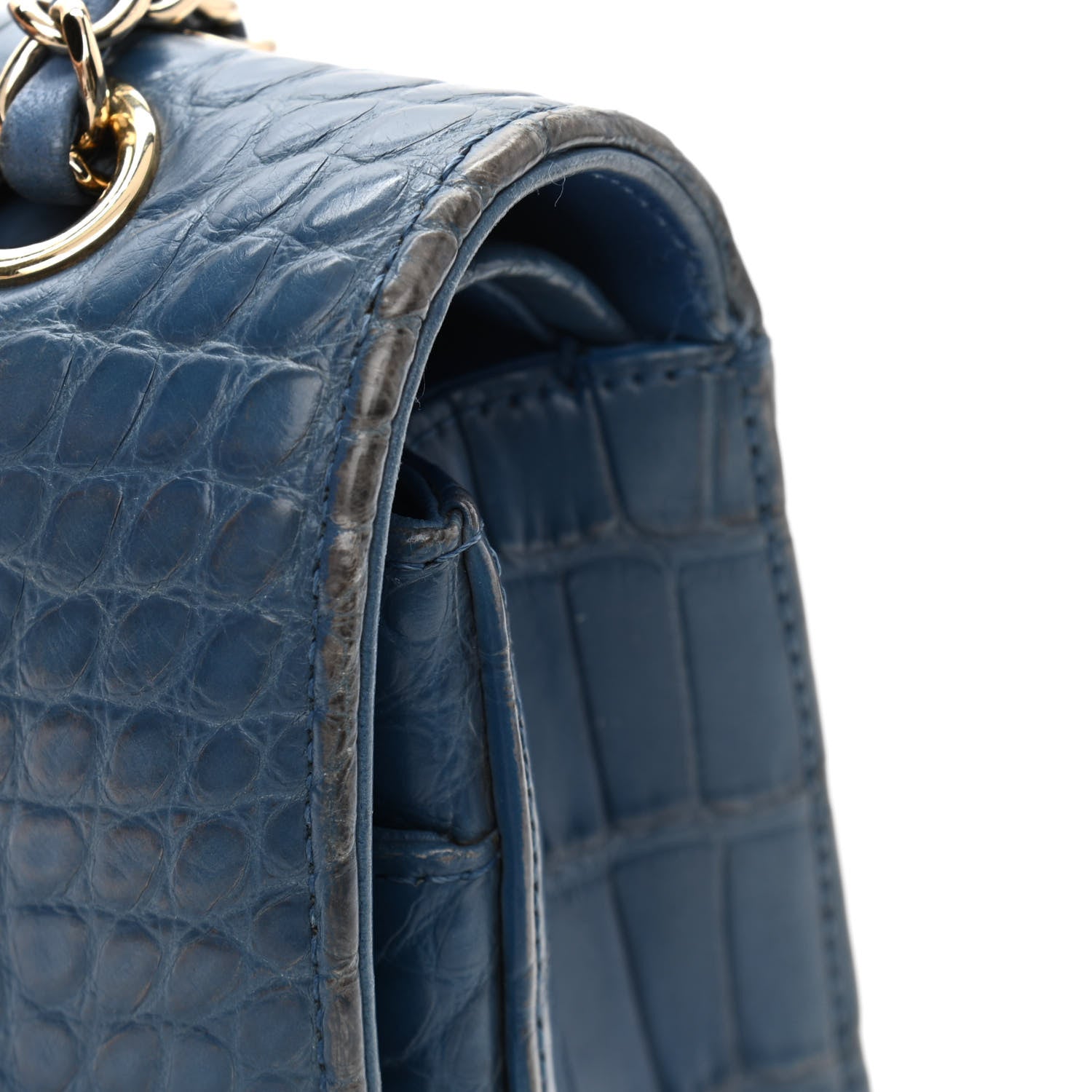Chanel Alligator Medium Double Flap Blue 11 of 15