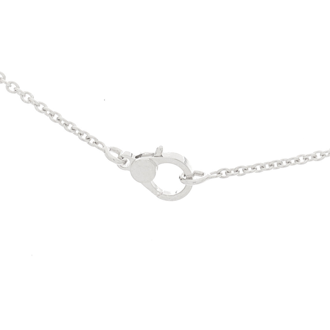 Hermes 18K White Gold Diamond Finesse Pendant Necklace 4 of 6