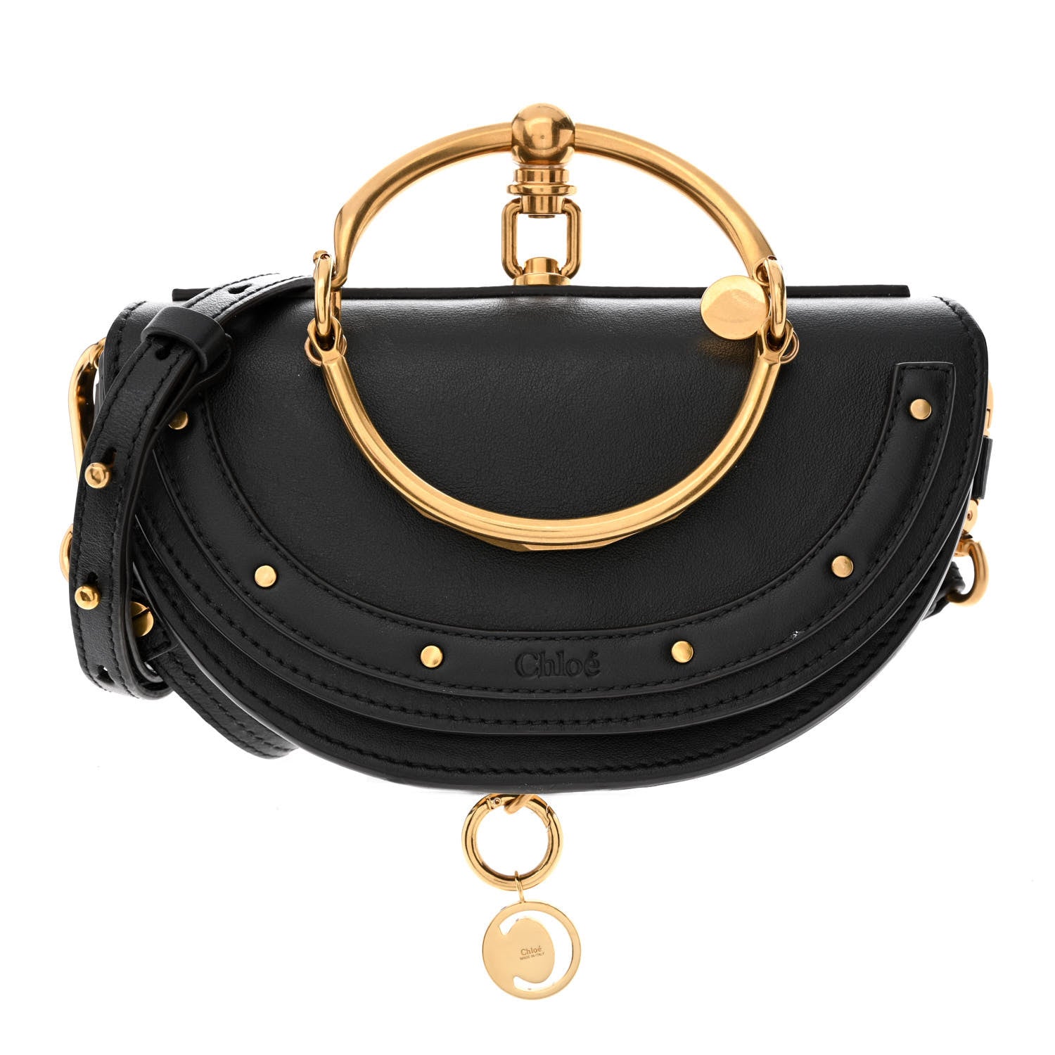 Chloe Calfskin Small Nile Bracelet Minaudiere Bag Black 1 of 13