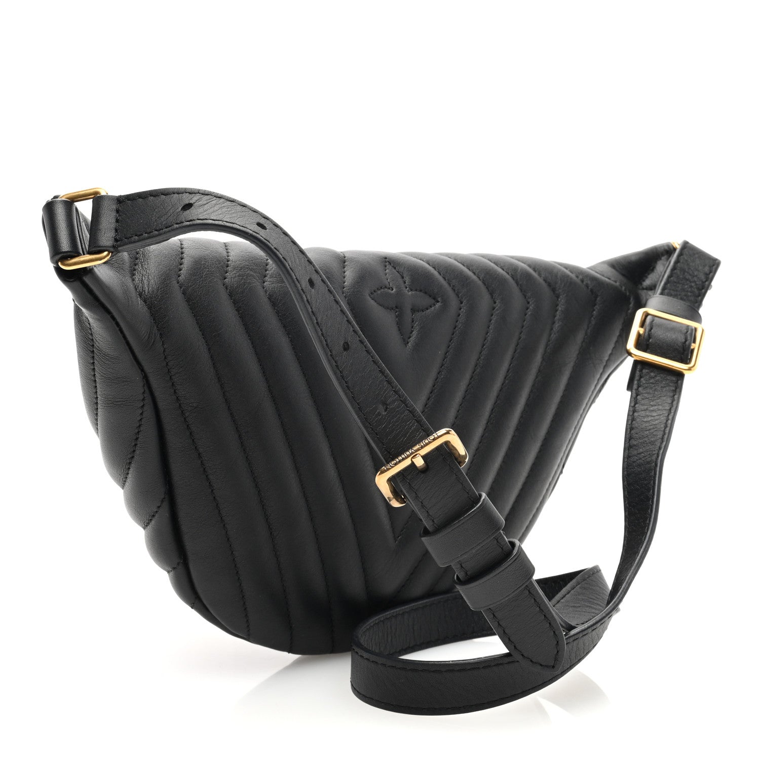 Louis Vuitton Calfskin Quilted New Wave Bumbag Black 3 of 9