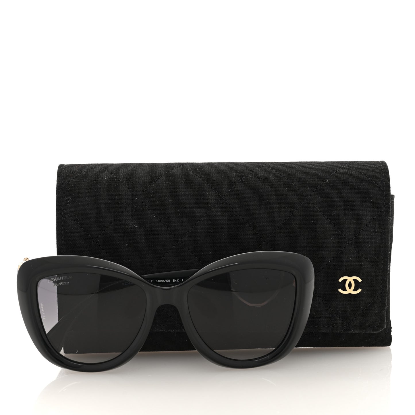 Acetate Enamel Heart Butterfly Sunglasses 5517 Black