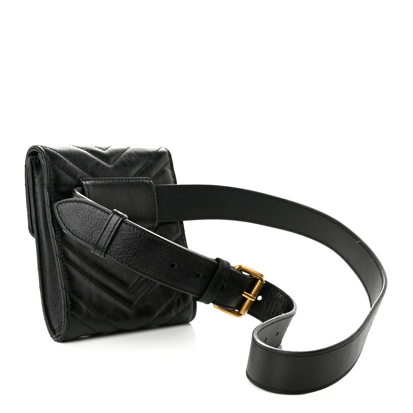 Calfskin Matelasse GG Marmont 2.0 Belt Bag 85 34 Black