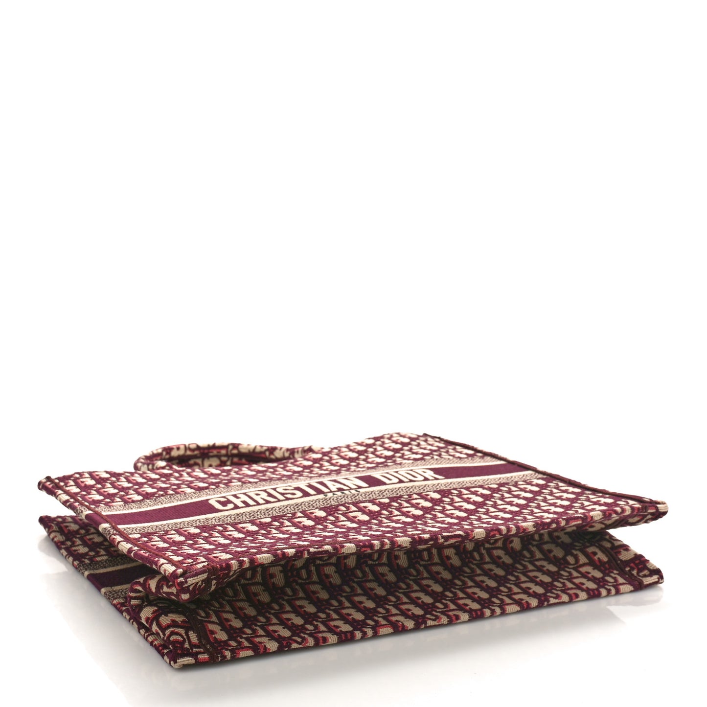 Oblique Large Book Tote Burgundy Multicolor