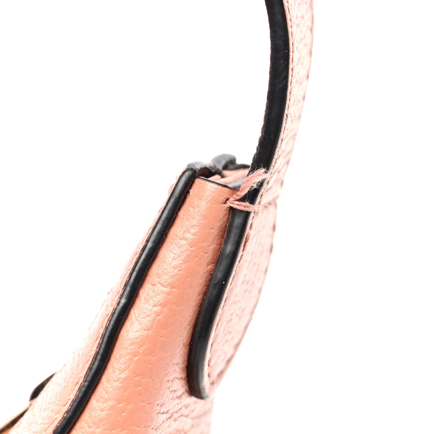 GG Supreme Monogram Textured Calfskin Web Mini Ophidia Half Moon Hobo Rose Pink