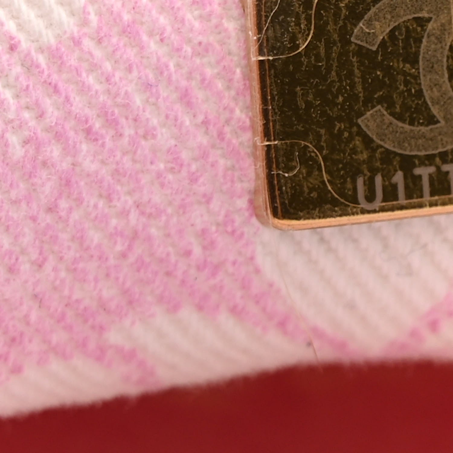 Chanel Printed Denim Quilted Flap Bag Pink White 7 of 12