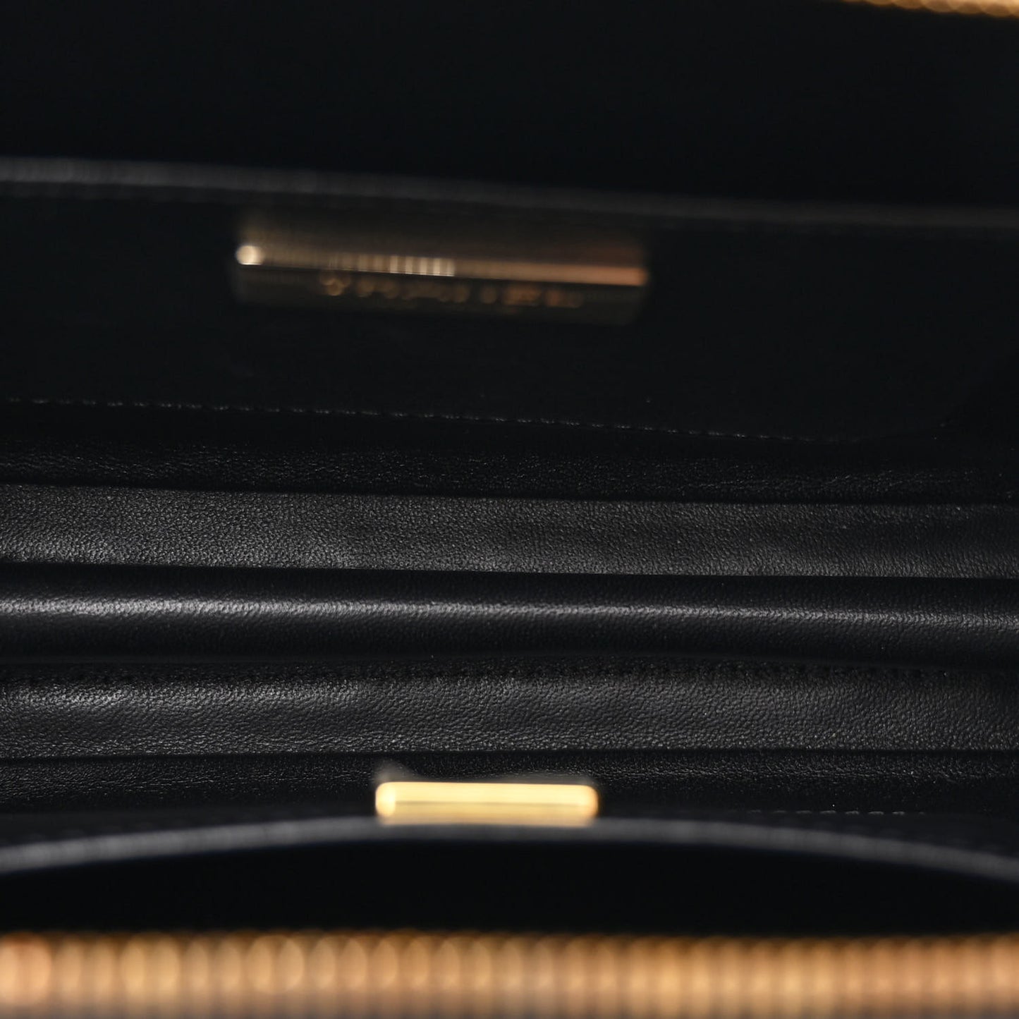 Calfskin Quilted Studded Square Vanity Case Black