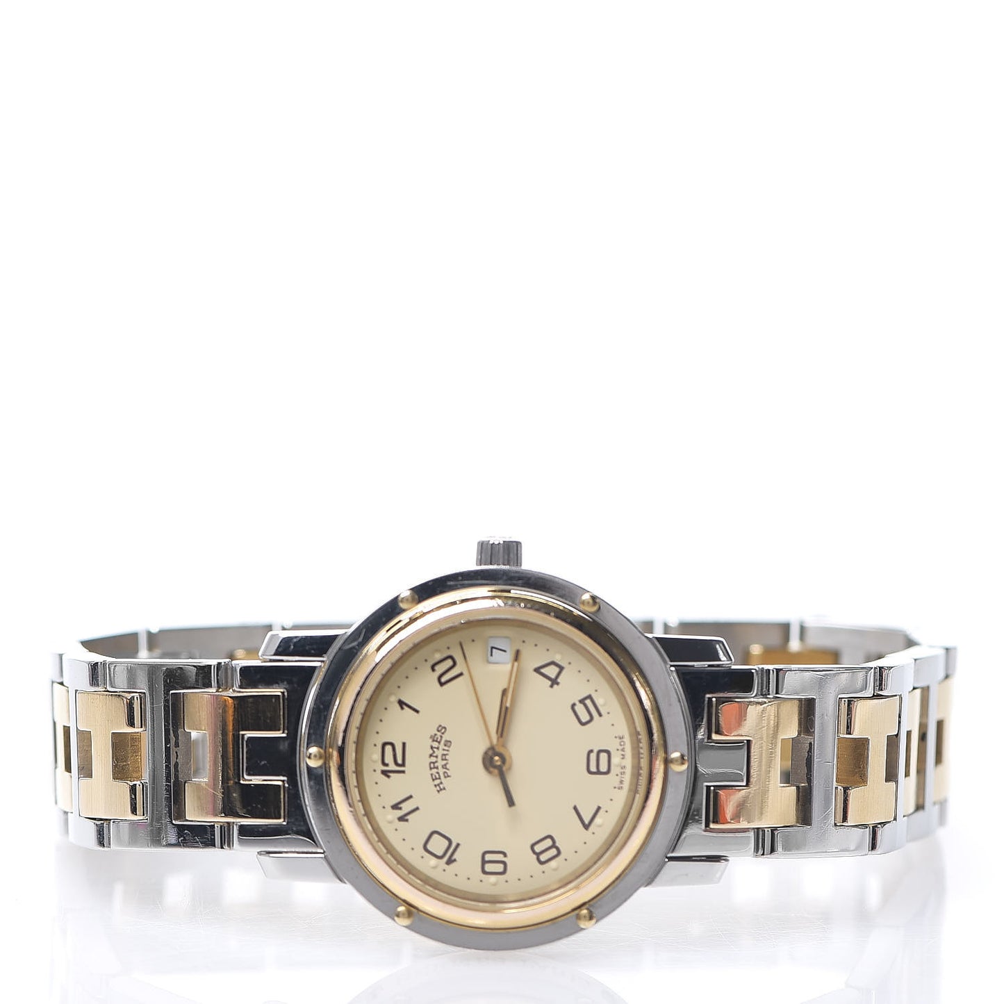 Stainless Steel 24mm Clipper Quartz Watch Gold