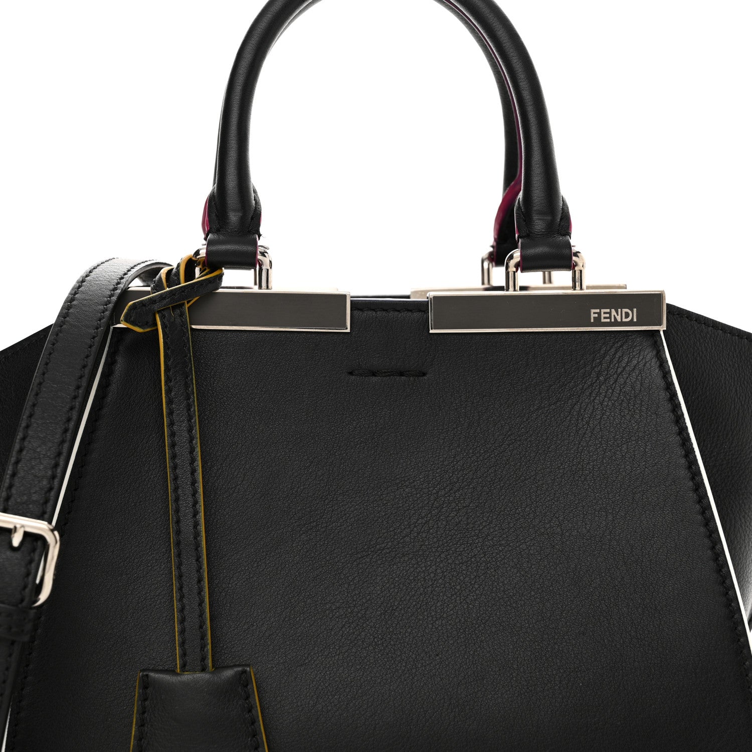 Fendi Vitello Dolce Mini 3Jours Tote Black 8 of 14