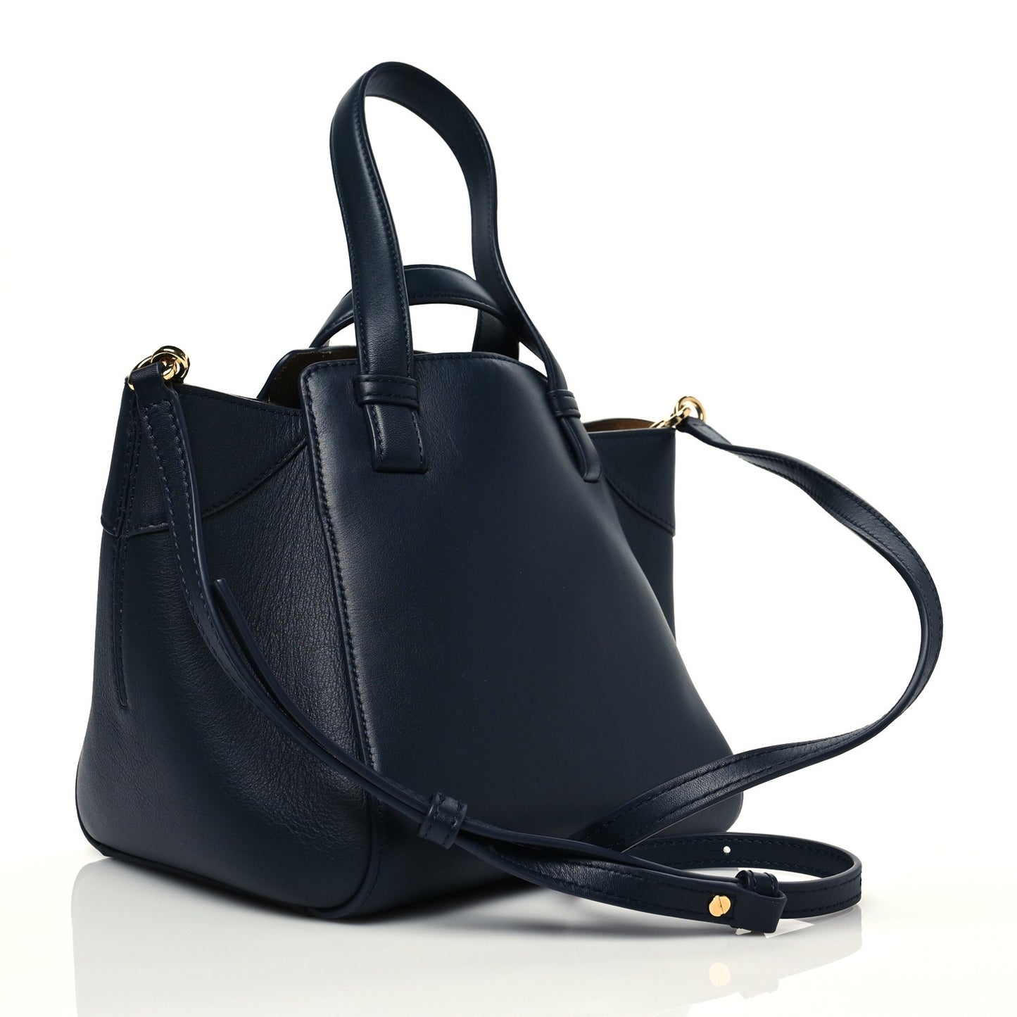 Calfskin Small Hammock Nugget Shoulder Bag Navy
