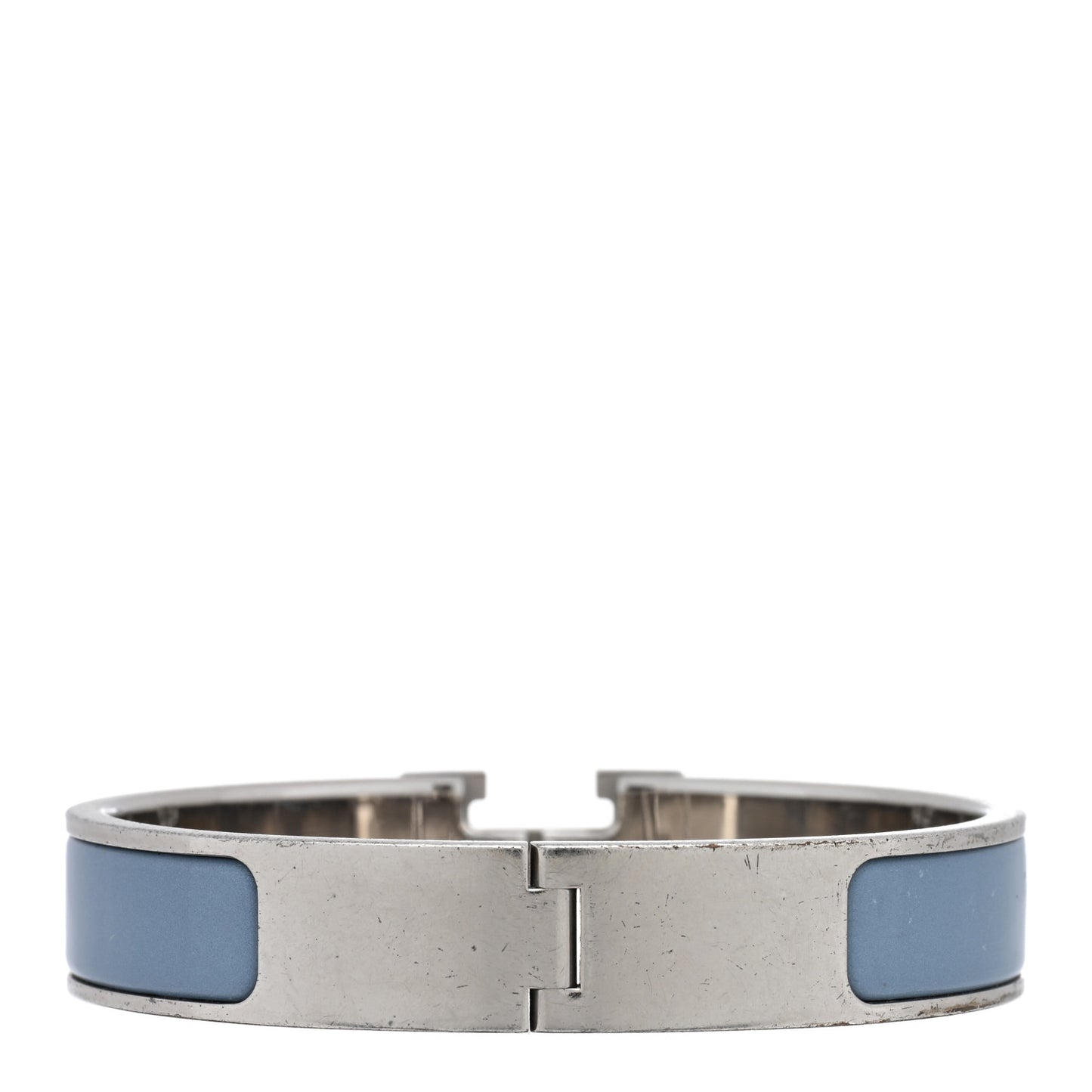 Enamel Narrow Clic Clac H Bracelet PM Bleu Lin