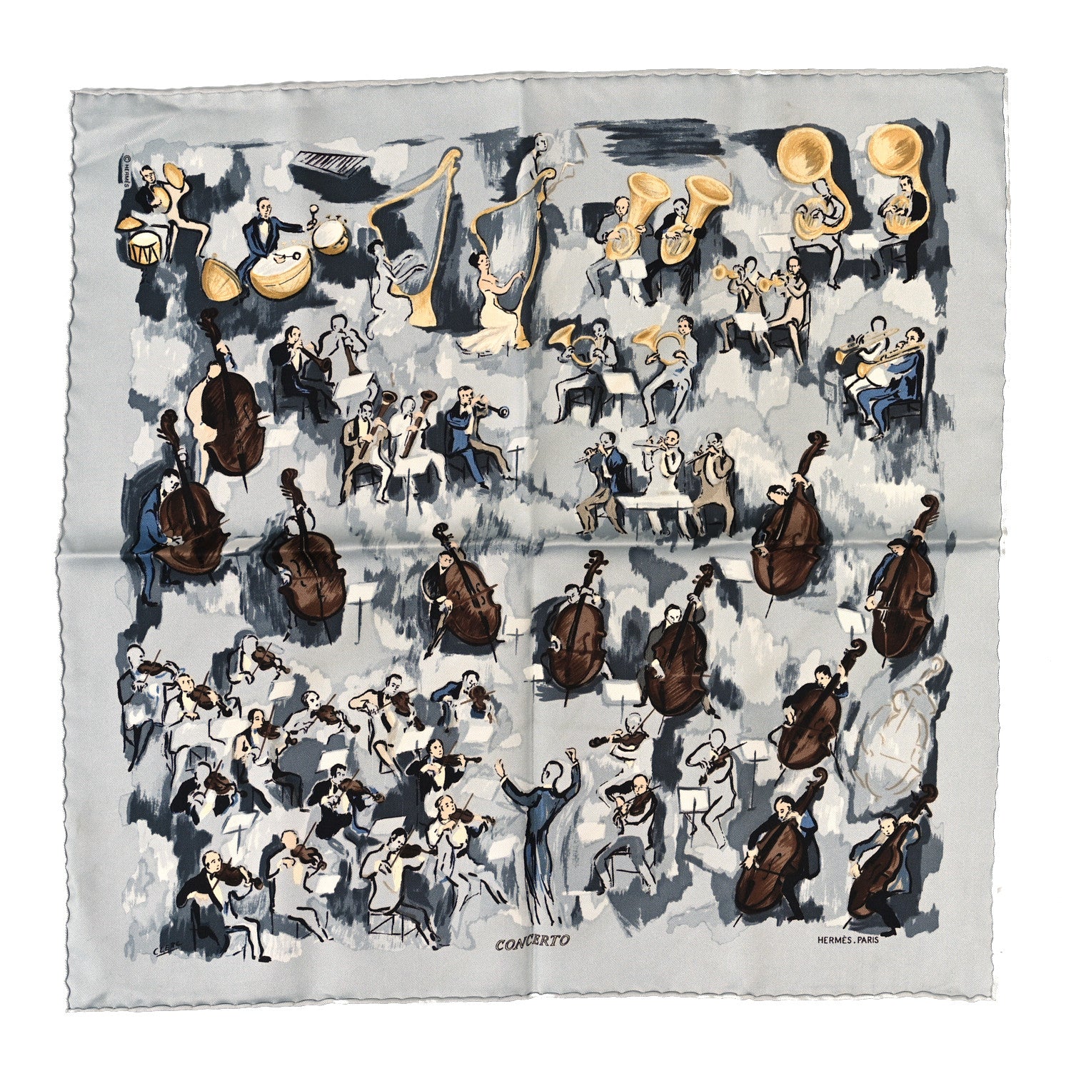 Hermes Silk Concerto Scarf 45 1307203 – FASHIONPHILE