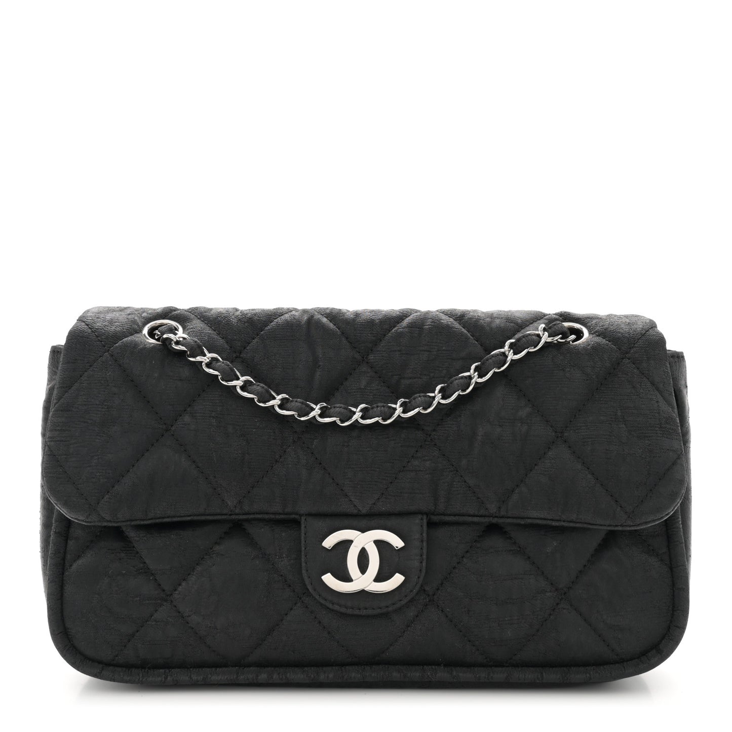 Coated Canvas Quilted Le Marais Flap Black
