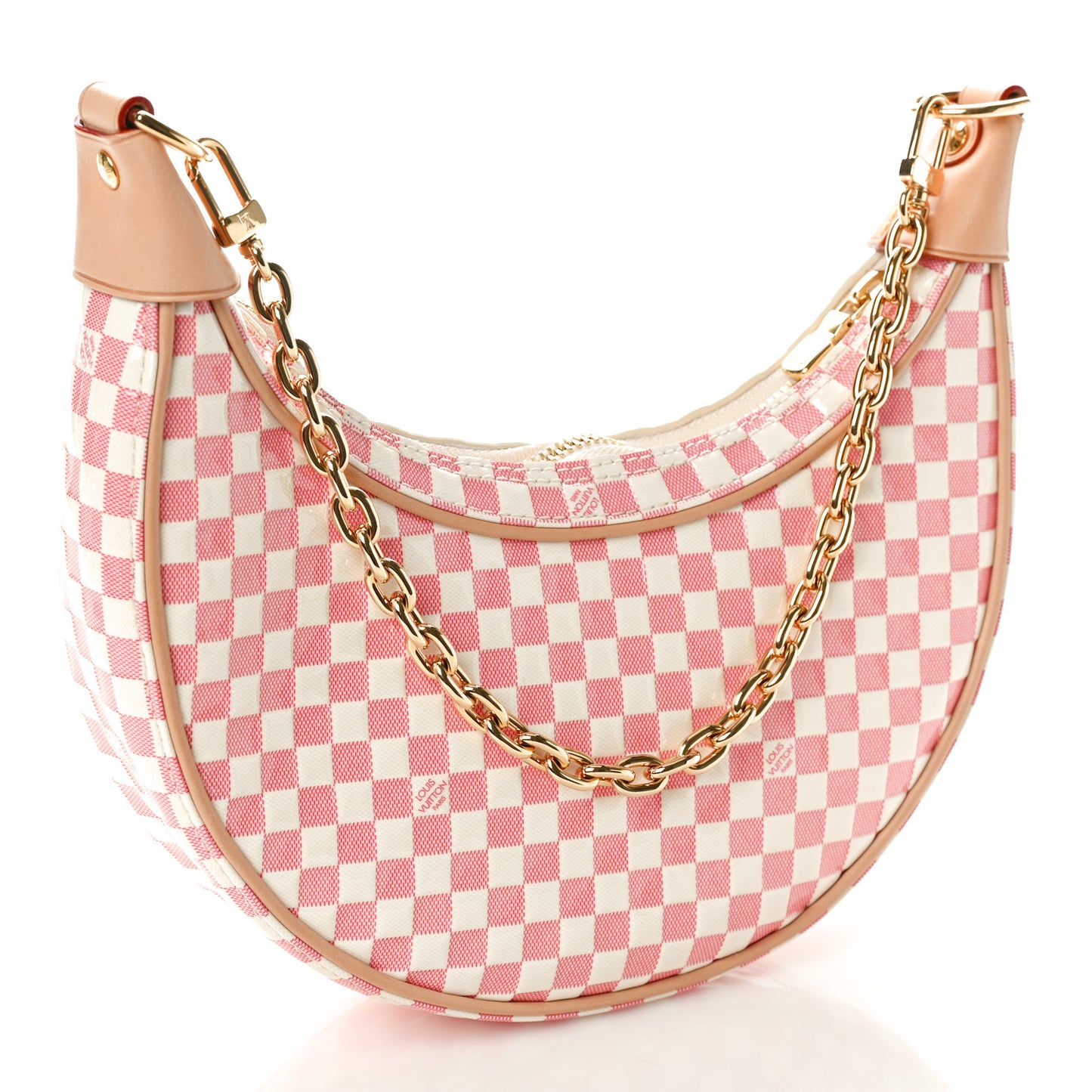 Damier Vernis Loop PM Blush Red