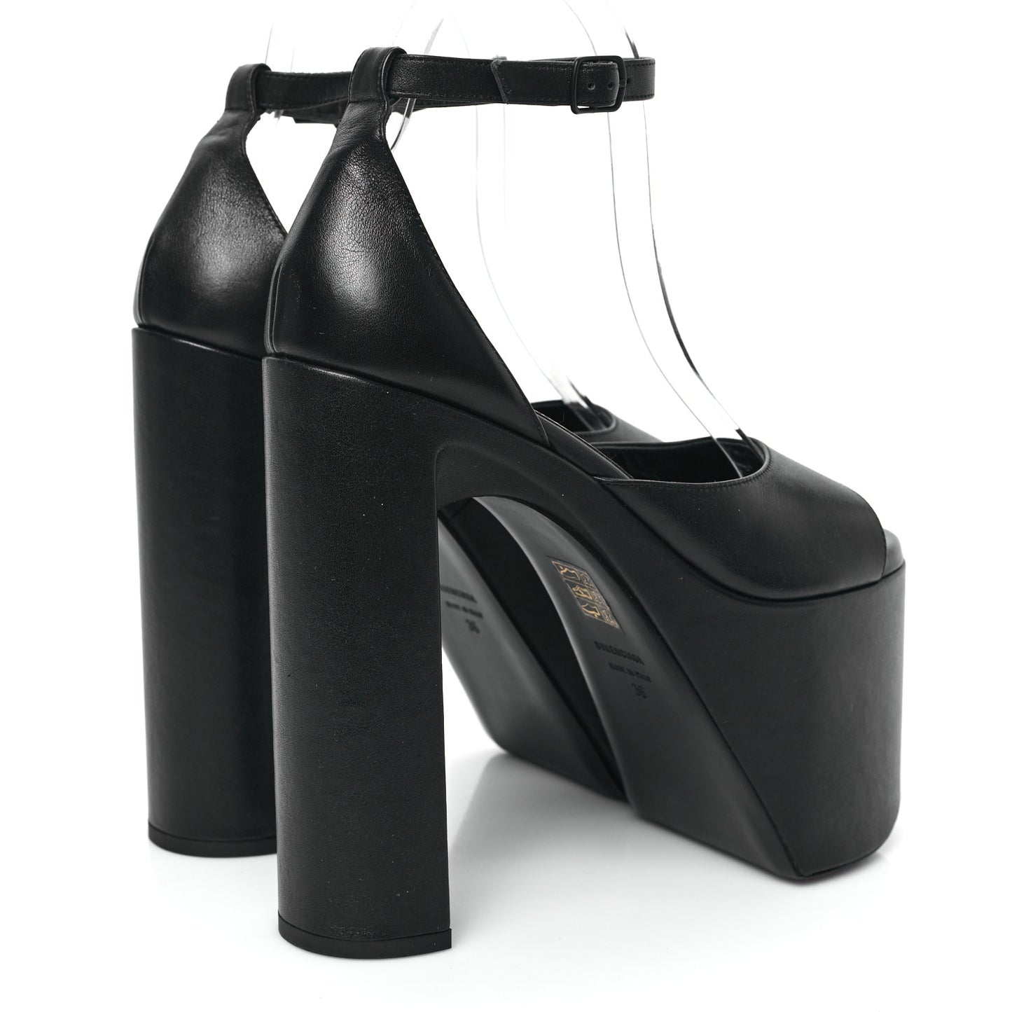 Lambskin Camden 160mm Platform Pumps 36 Black