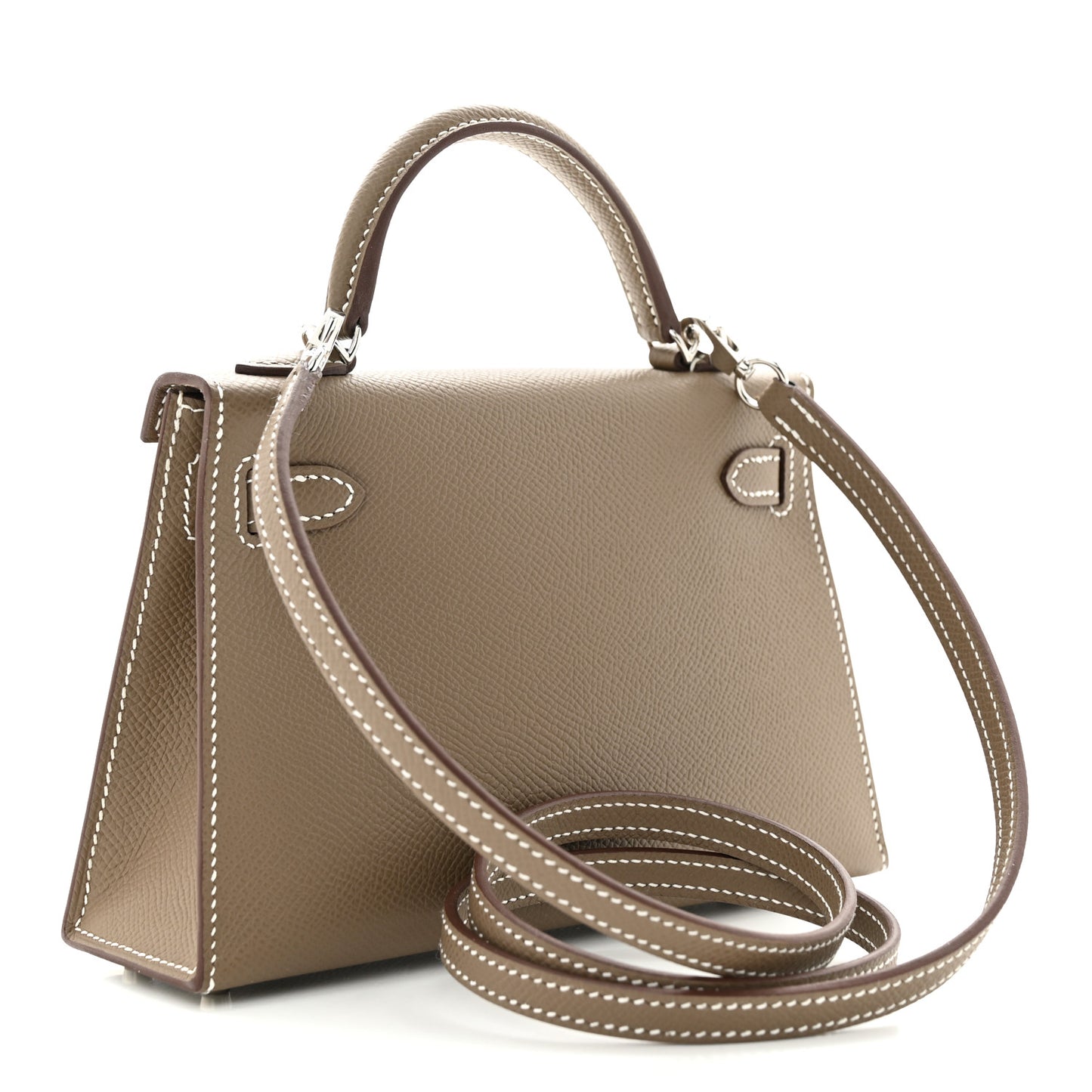 Epsom Mini Kelly Sellier 20 Etoupe