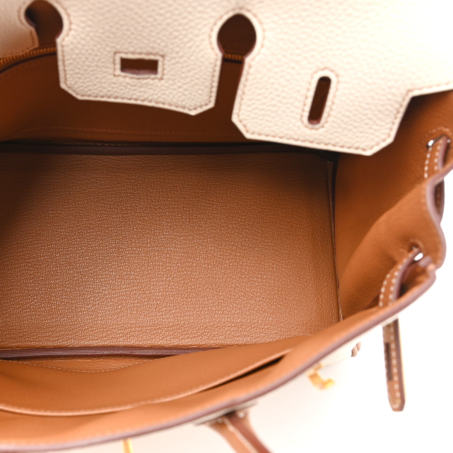 Togo Horseshoe Birkin 25 Craie Gold