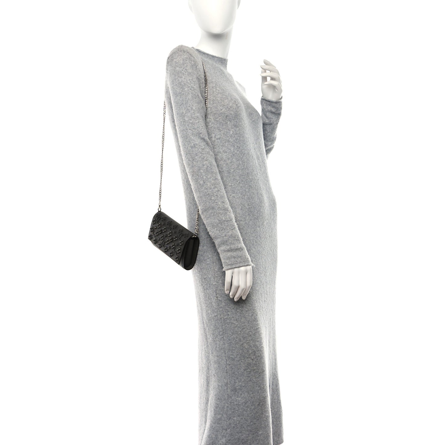 Calfskin Spikes Loubinthesky Paloma Wallet On Chain Rocket