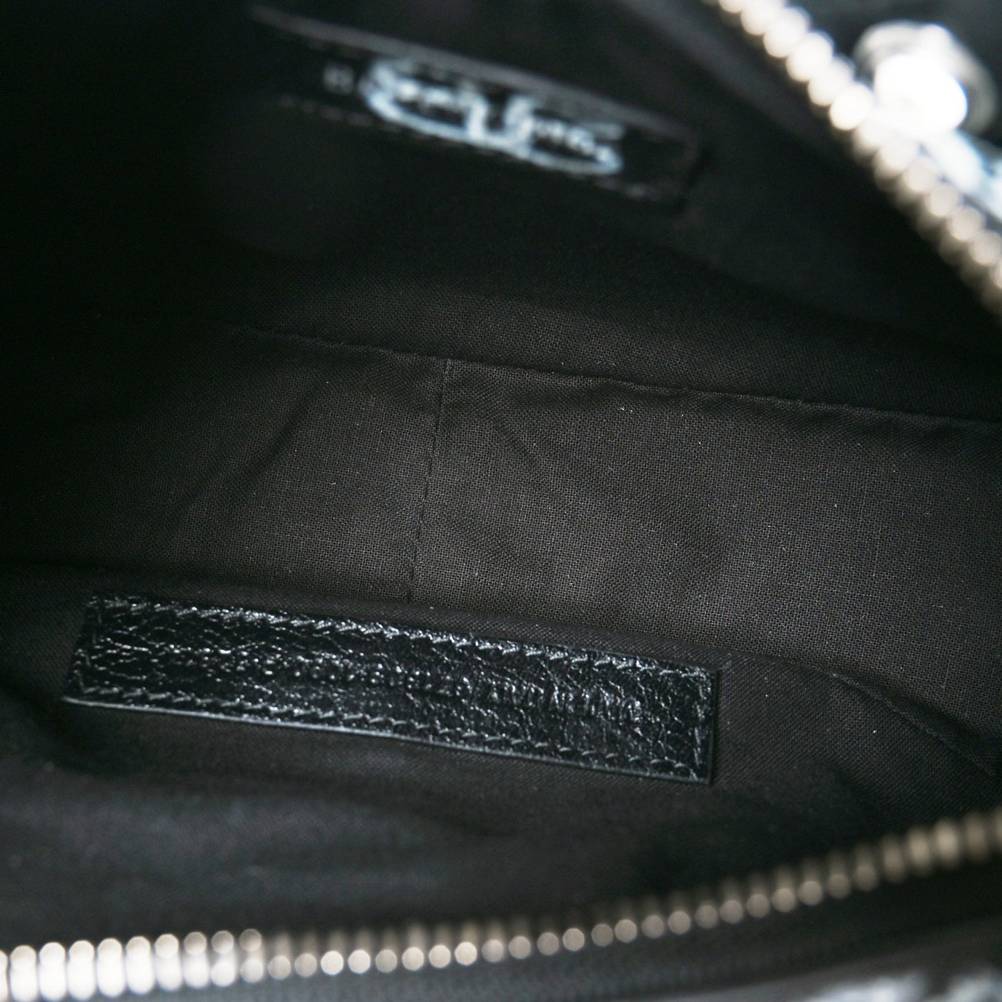 Agneau Arena Graffiti Le Cagole Shoulder Bag XS Black
