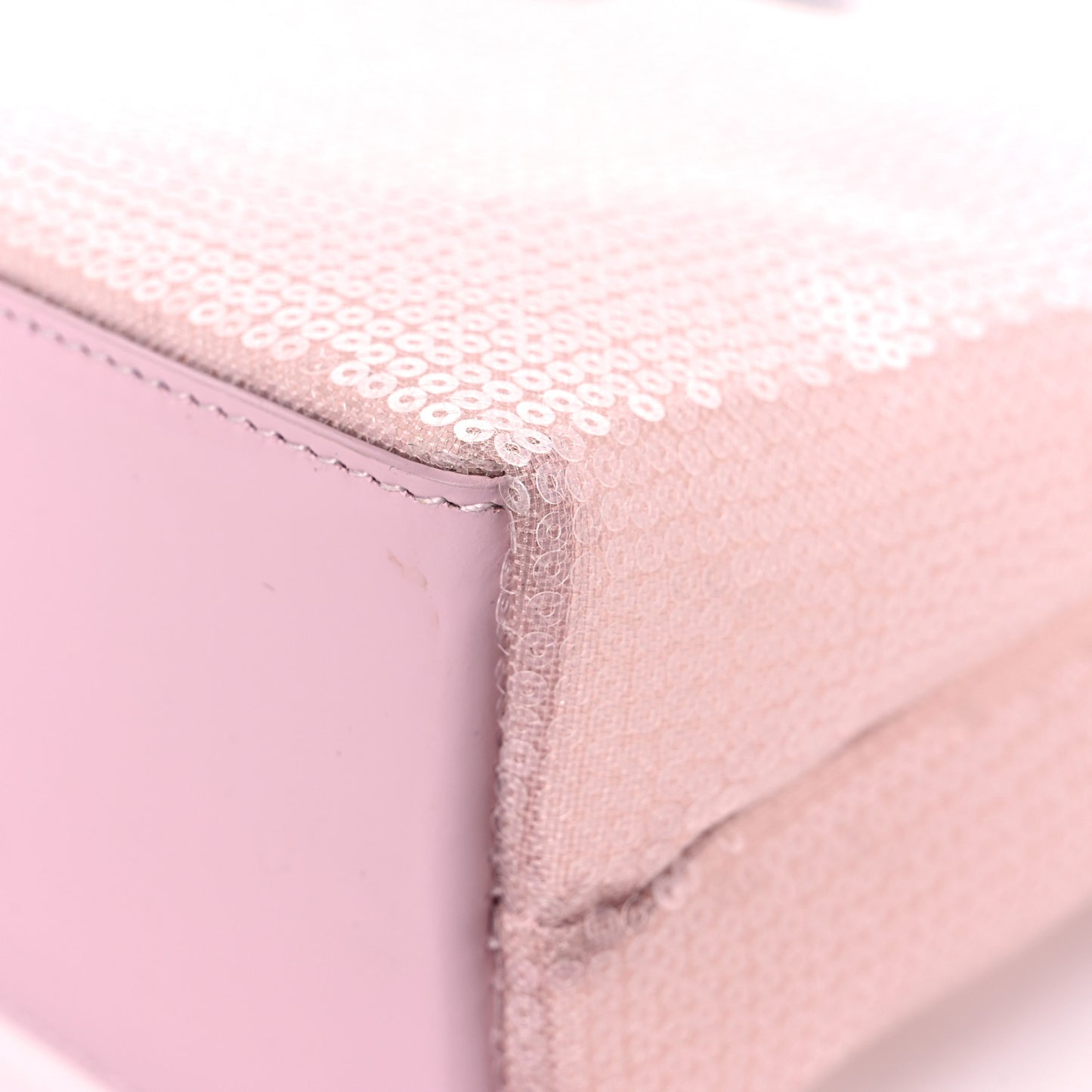 Sequin Mesh Small Tote Bag Pink