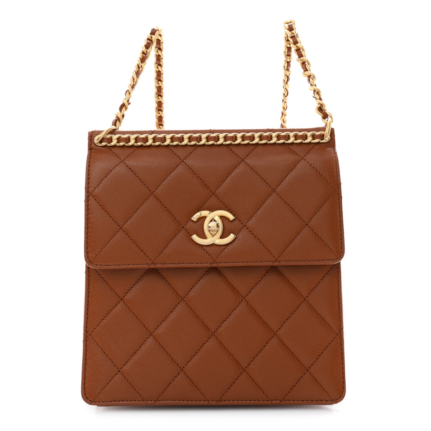 chanel backpack caviar leather Skin Triple Coco Turnlock Beige Gold-Tone Hardware, Pre-Owned Chanel Caviar Quilted Small Duma