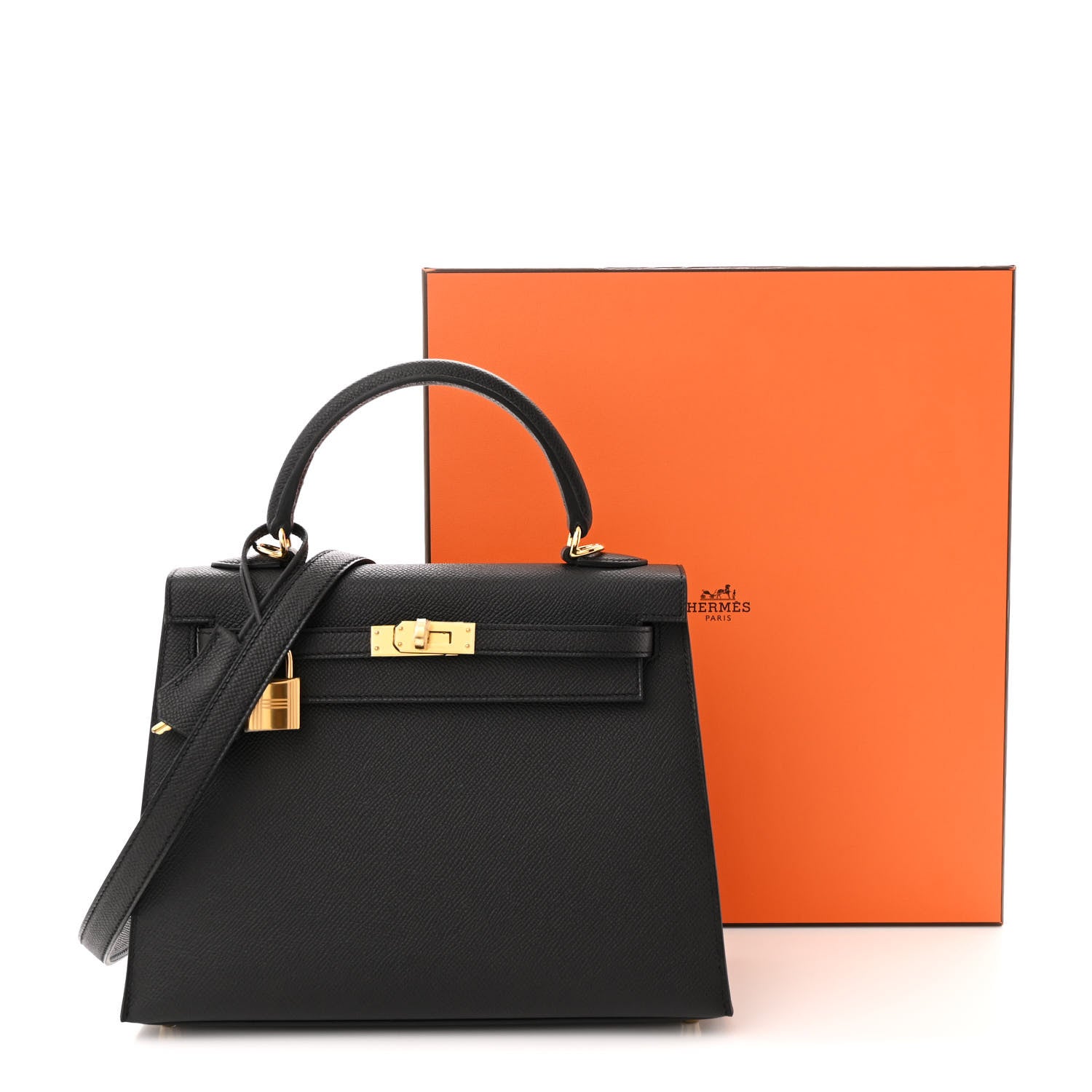 Hermes Epsom Kelly Sellier 25 Black 11 of 11