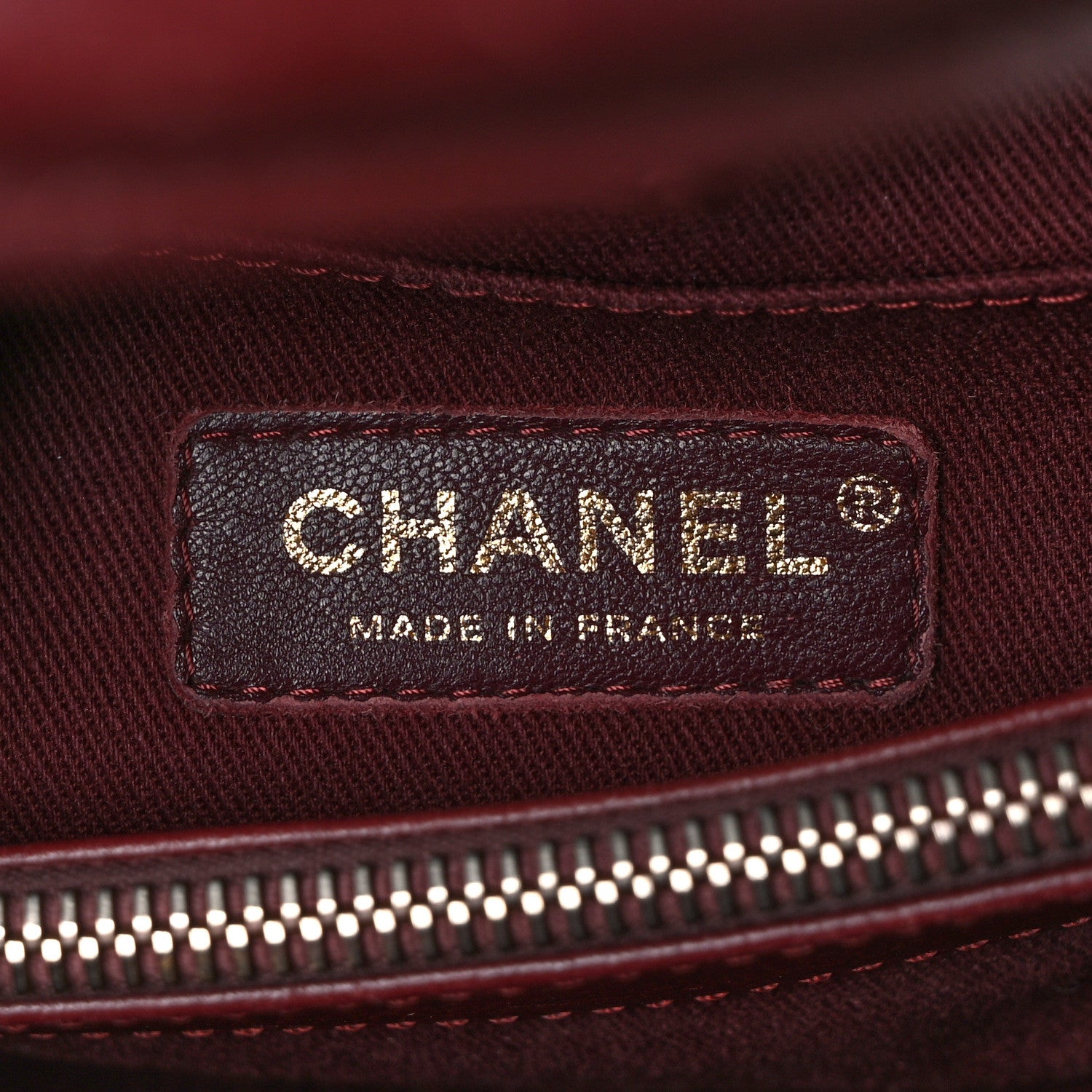 Chanel Grained Calfskin Small Neo Executive Shopper Tote Burgundy 6 of 11