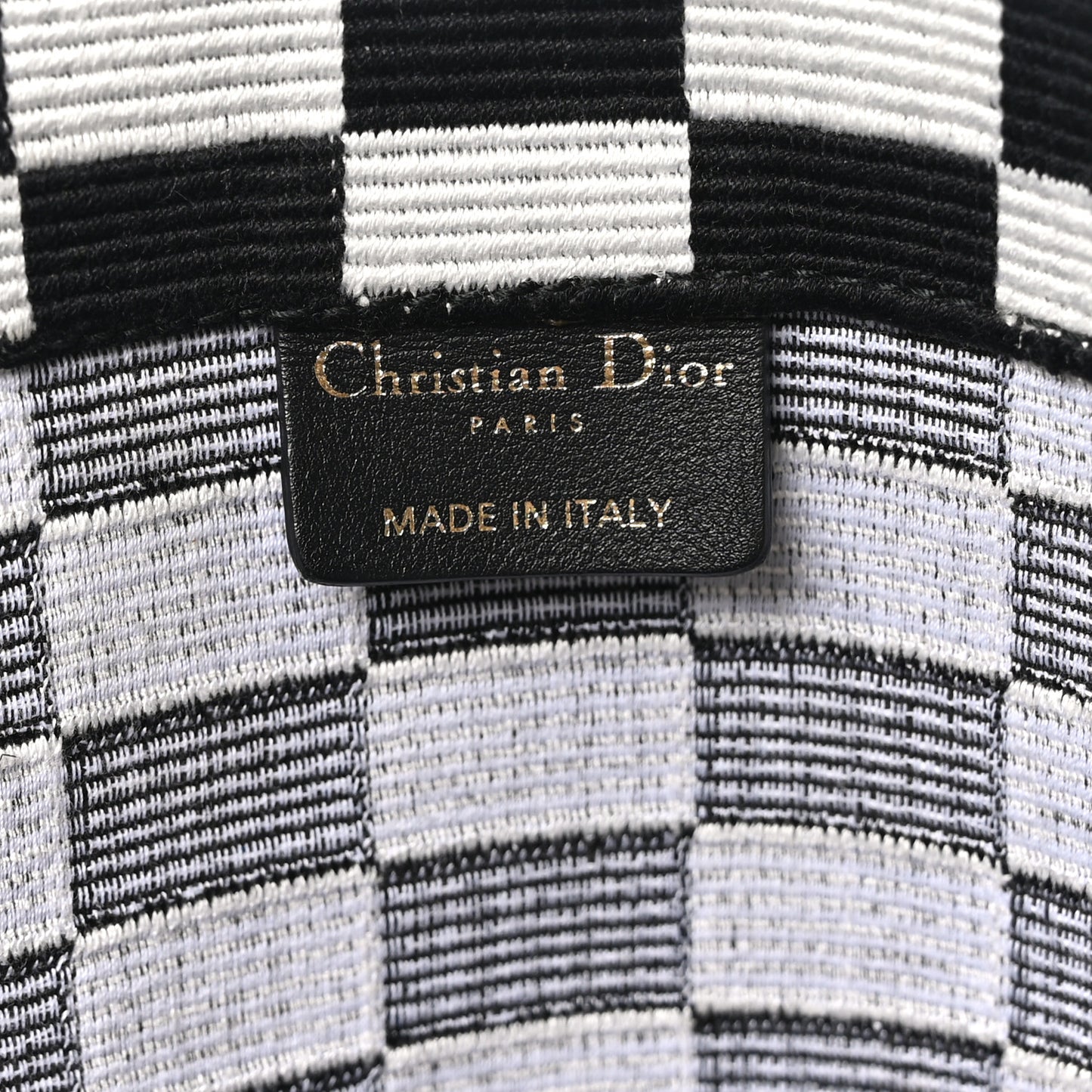 Canvas Embroidered Checkered Book Tote Black White