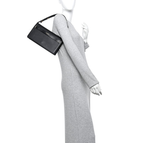 Calfskin Shoulder Bag Black