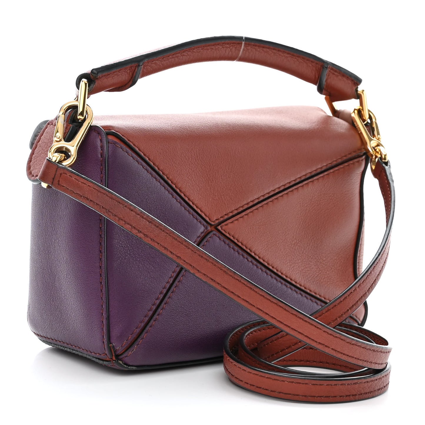 Calfskin Mini Puzzle Bag Spice Pumpkin