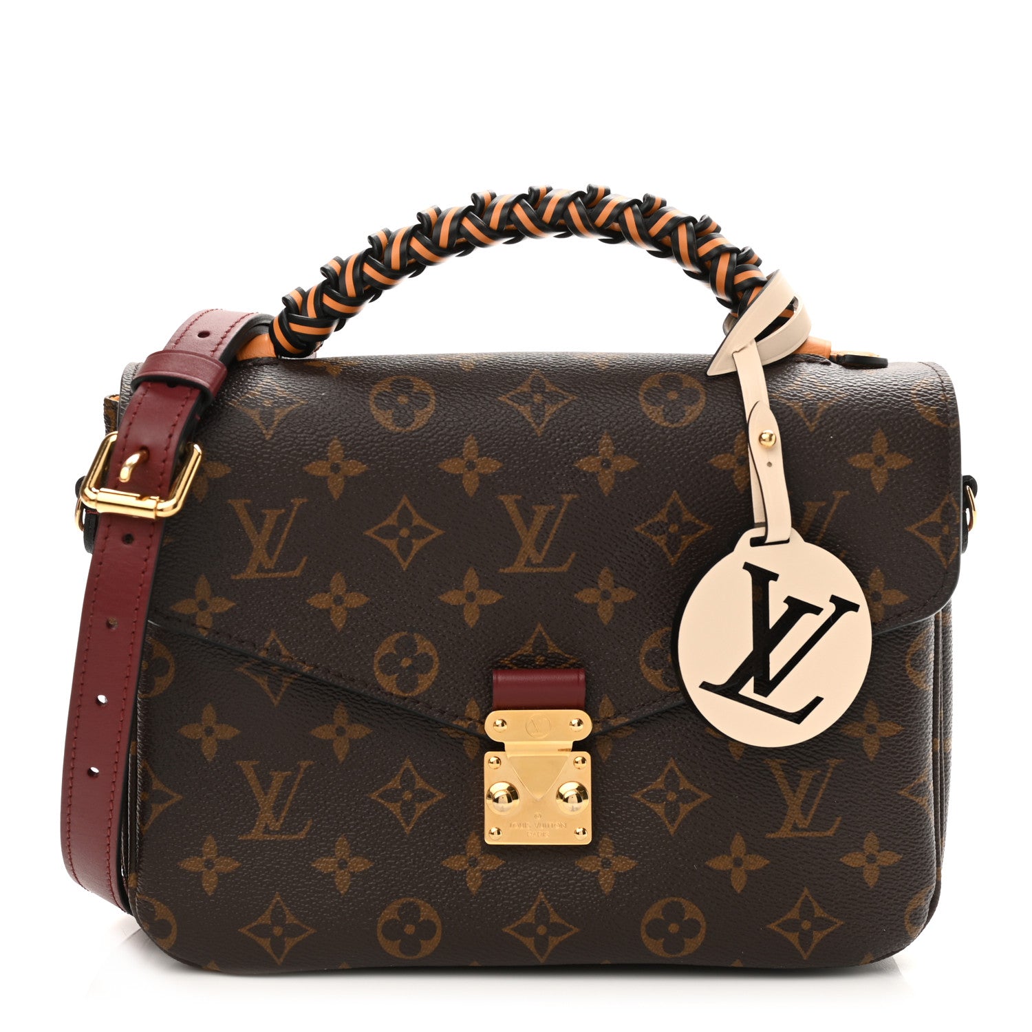 Louis Vuitton Monogram Braided Pochette Metis Safran 1 of 10